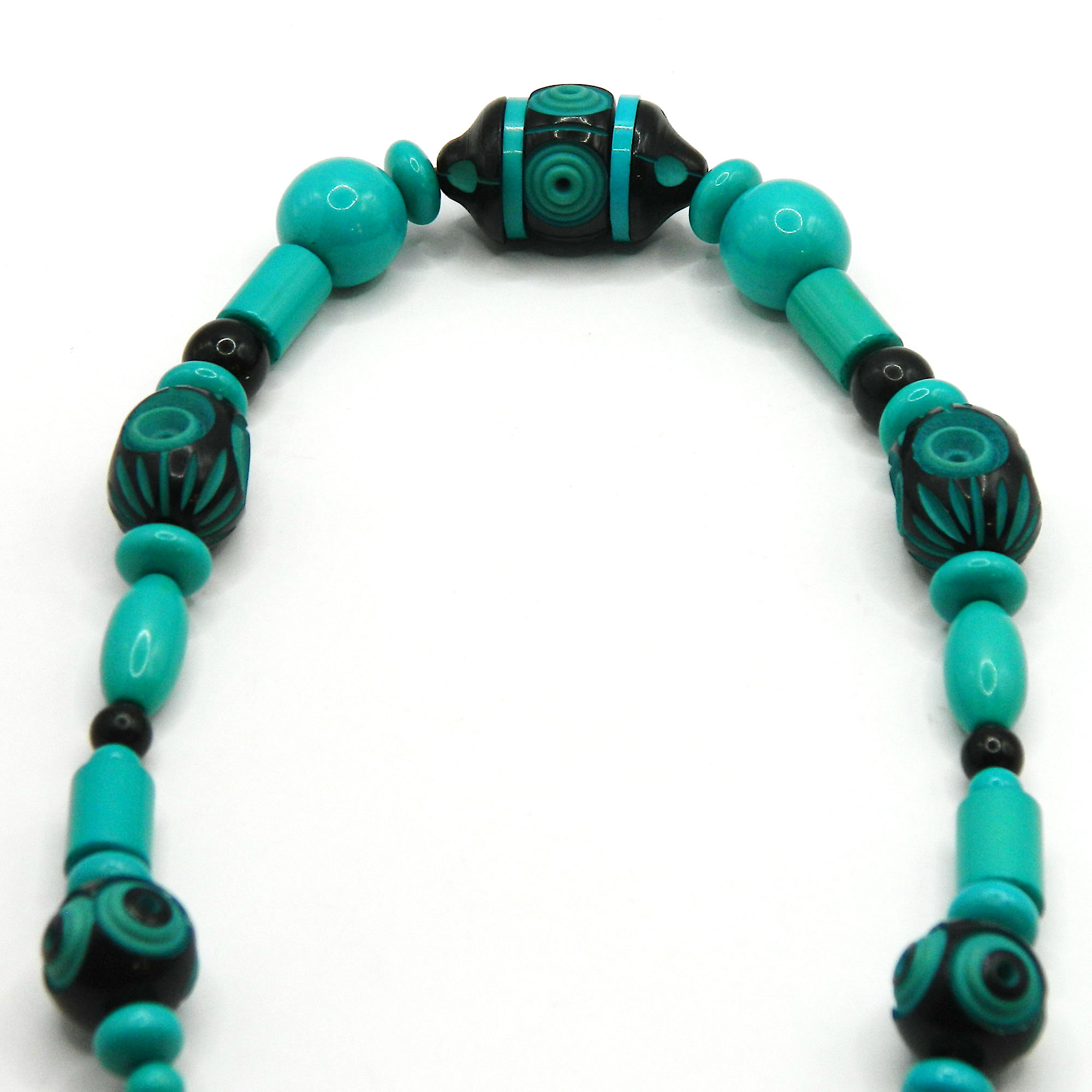 1930s Art Deco celluloid bead necklace