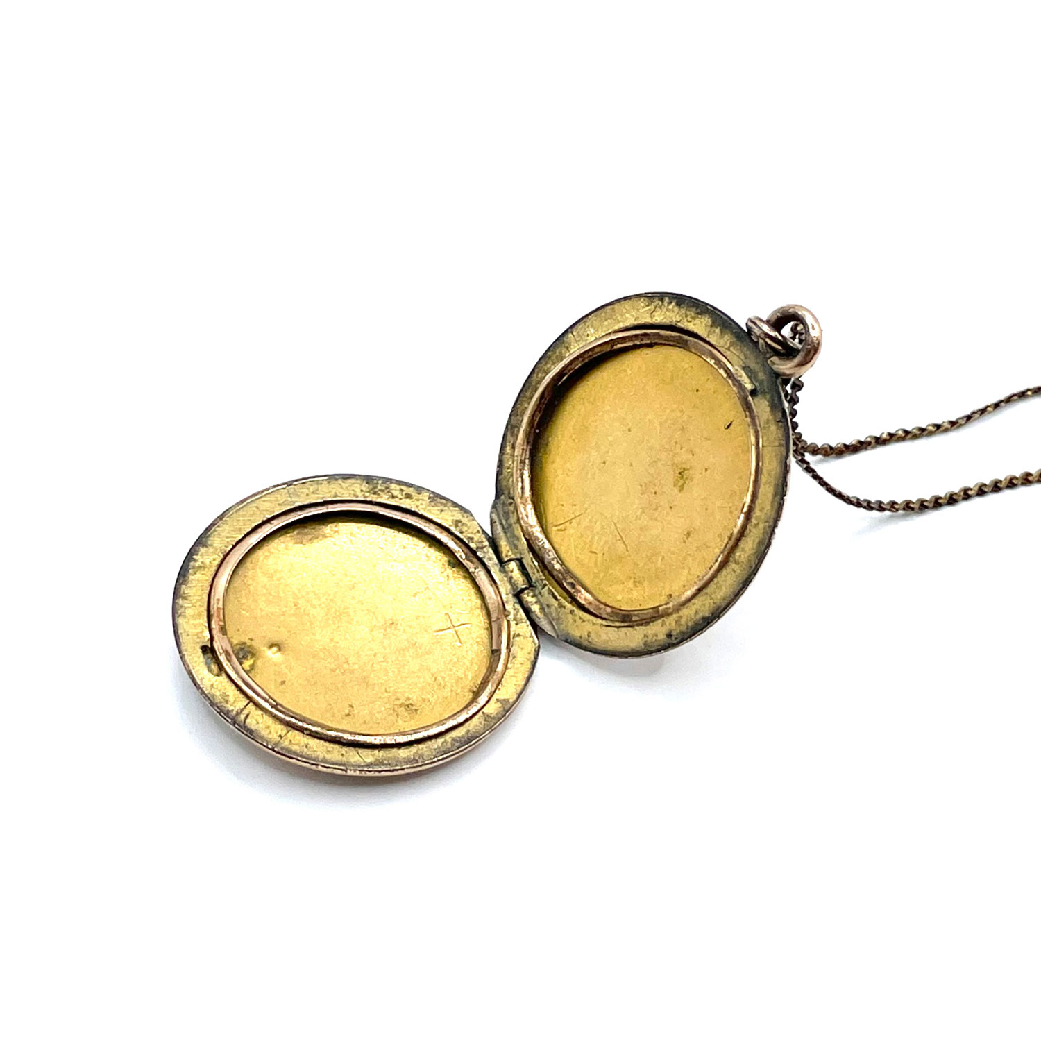 Antique locket pendant necklace