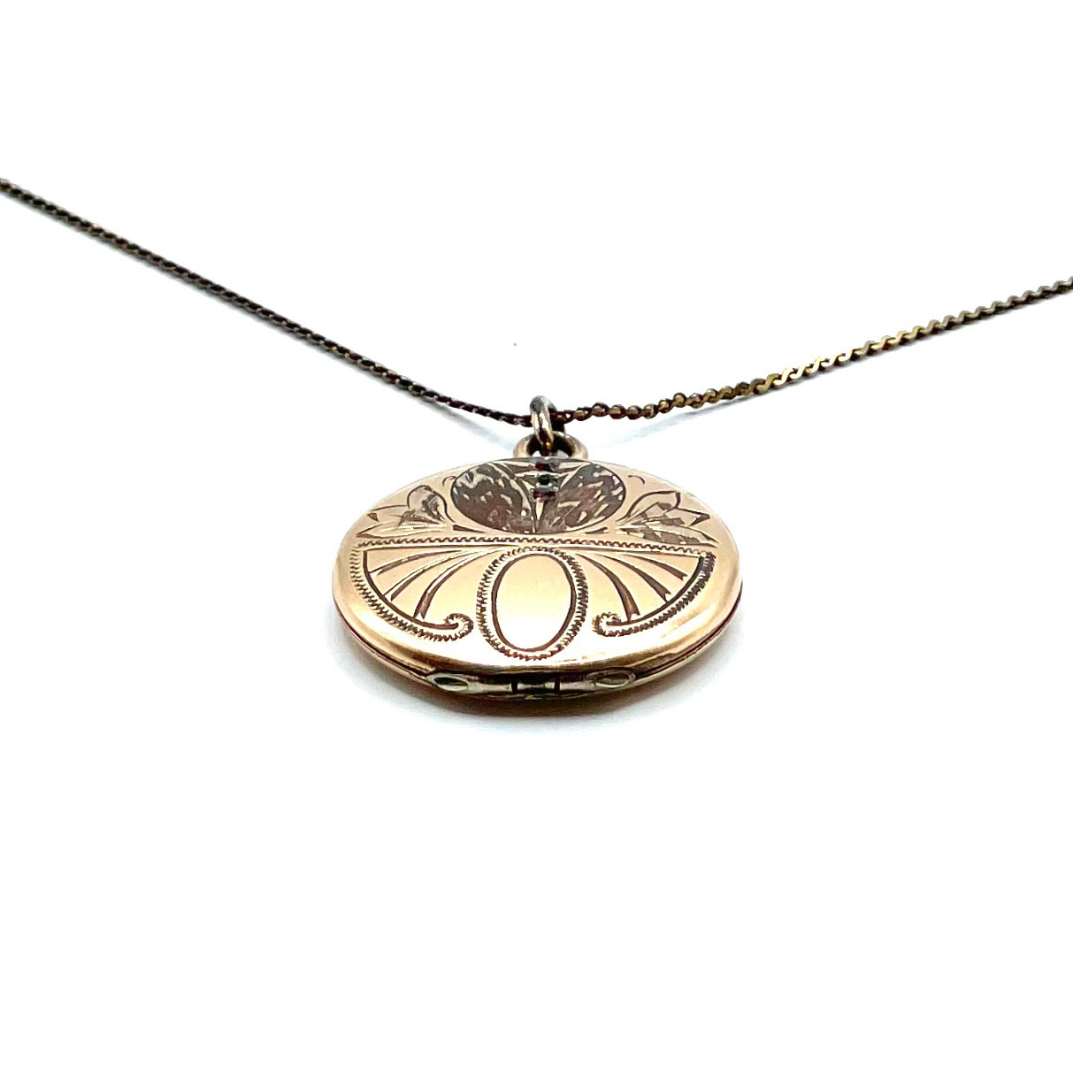 Antique locket pendant necklace