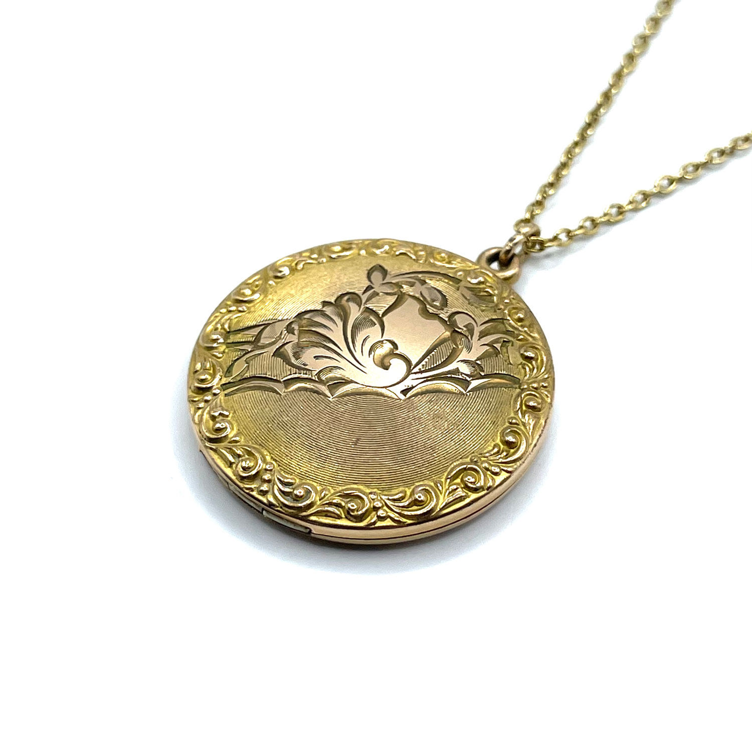 Antique locket pendant necklace