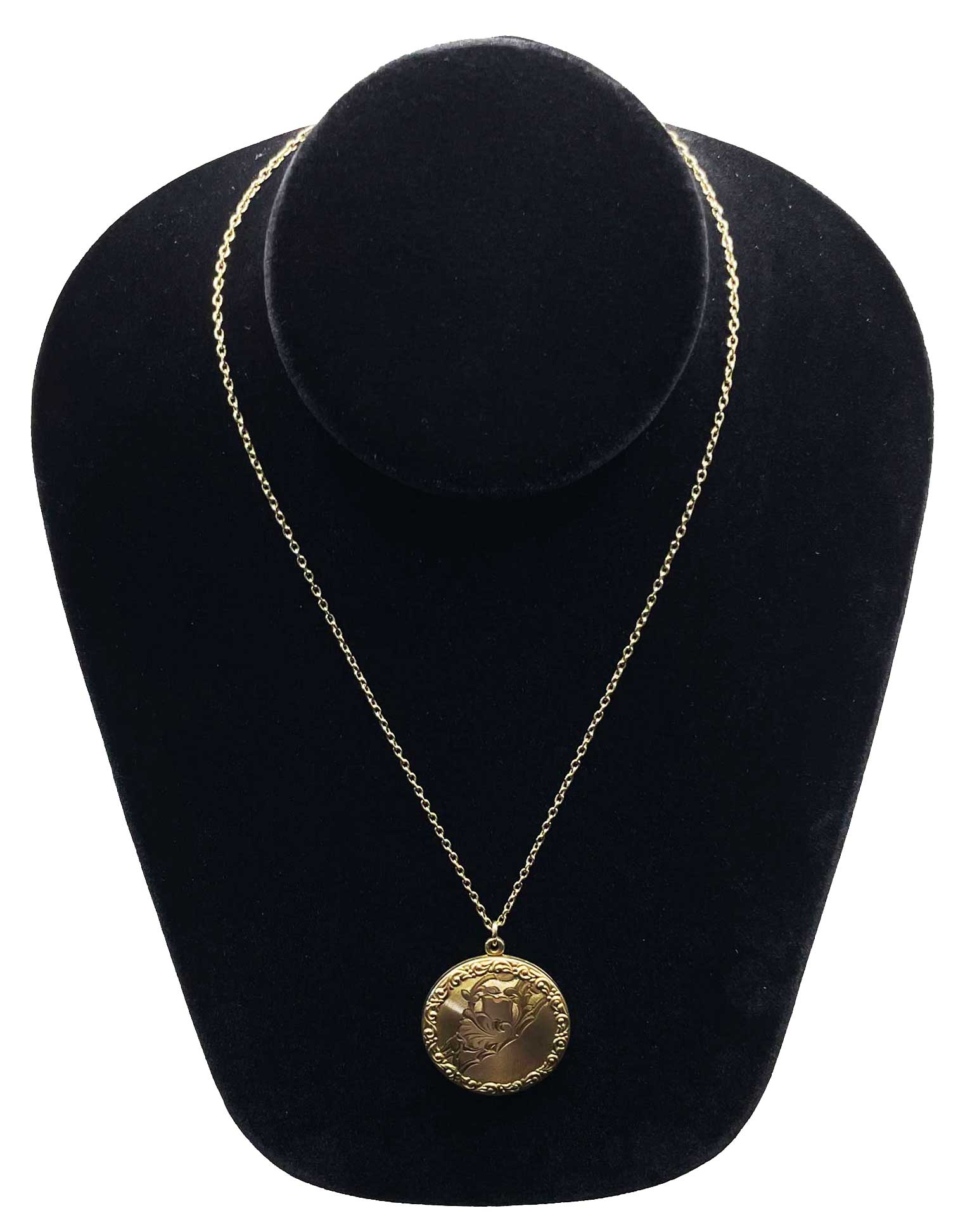 Antique locket pendant necklace