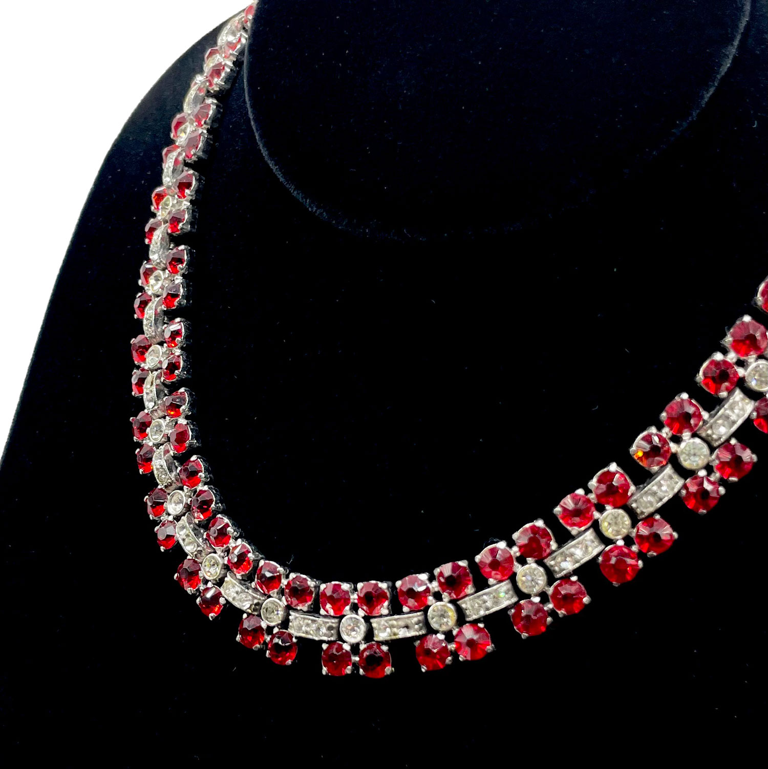 Red rhinestone necklace