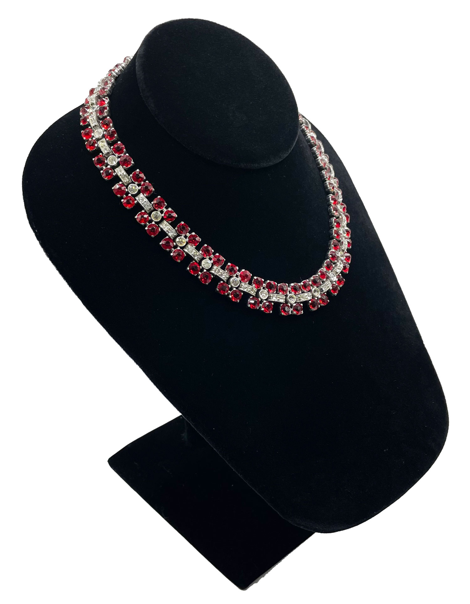 Red rhinestone necklace