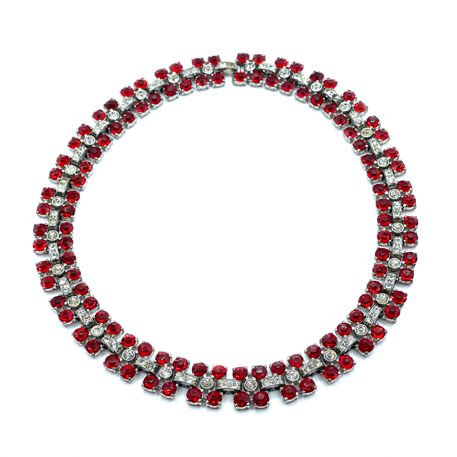 Red rhinestone necklace