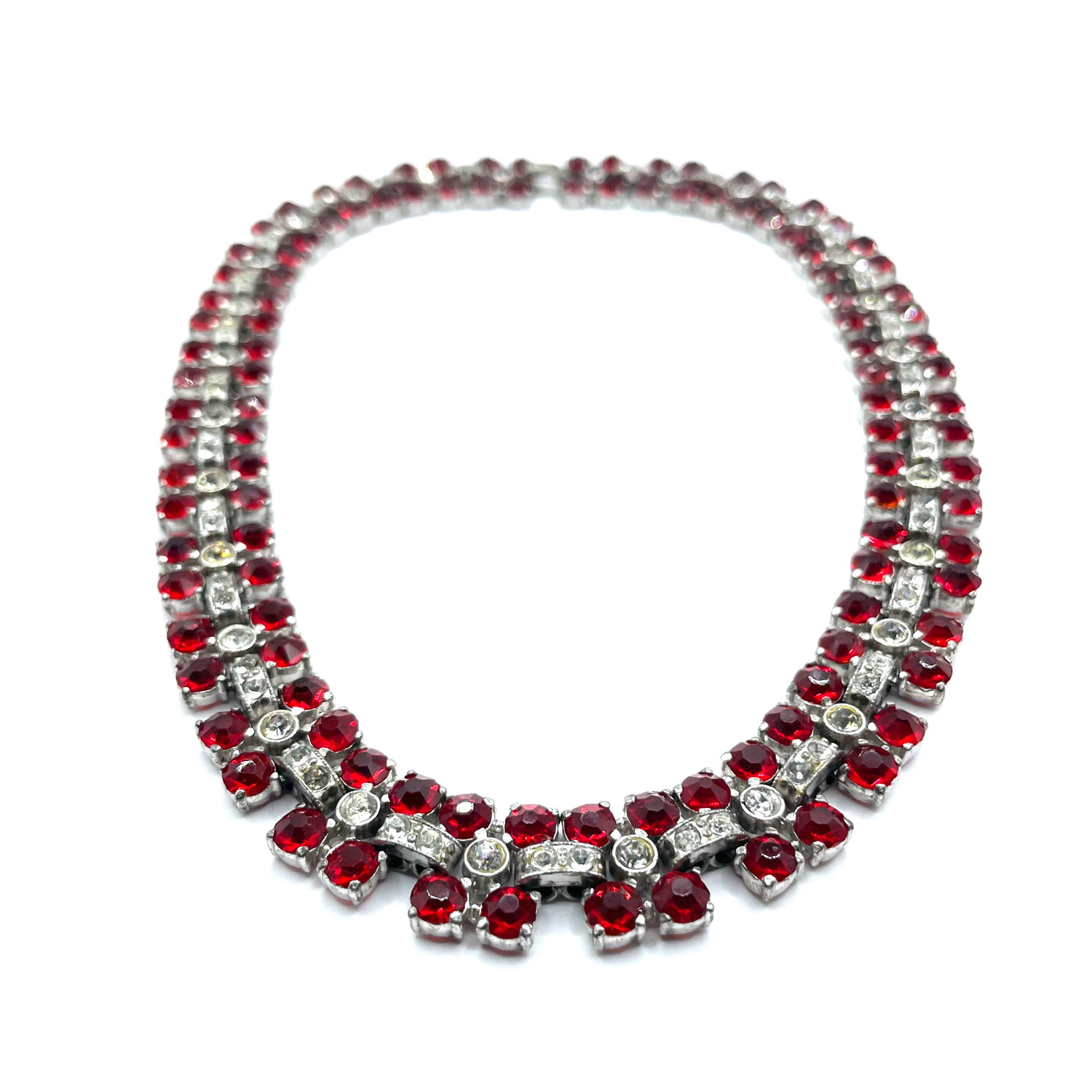 Red rhinestone necklace