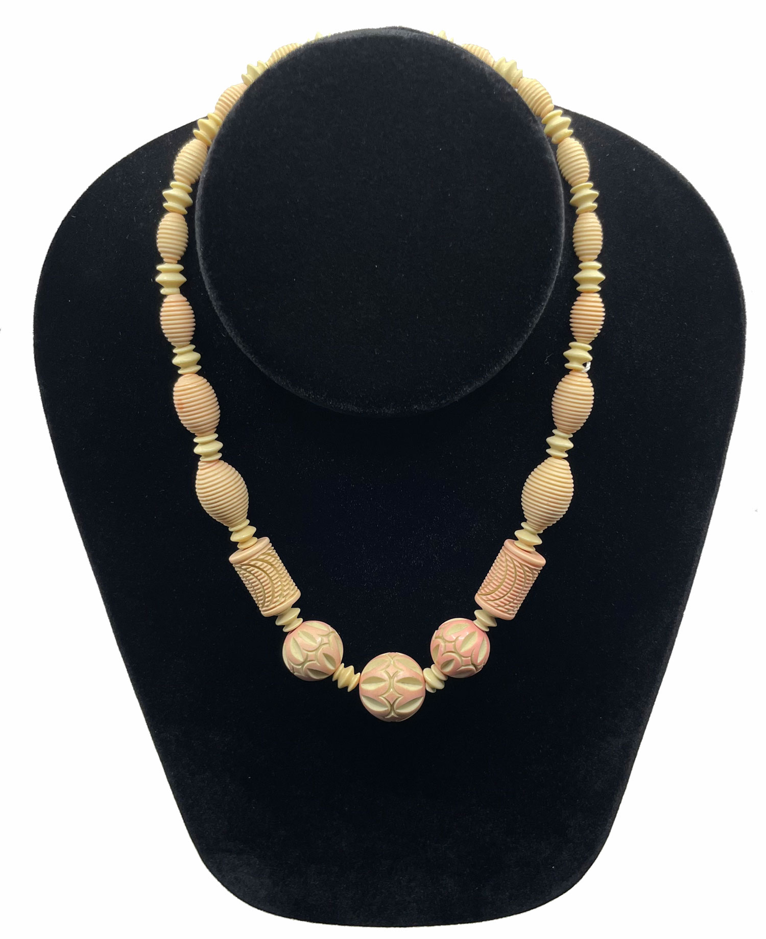 1930s celluloid bead necklace