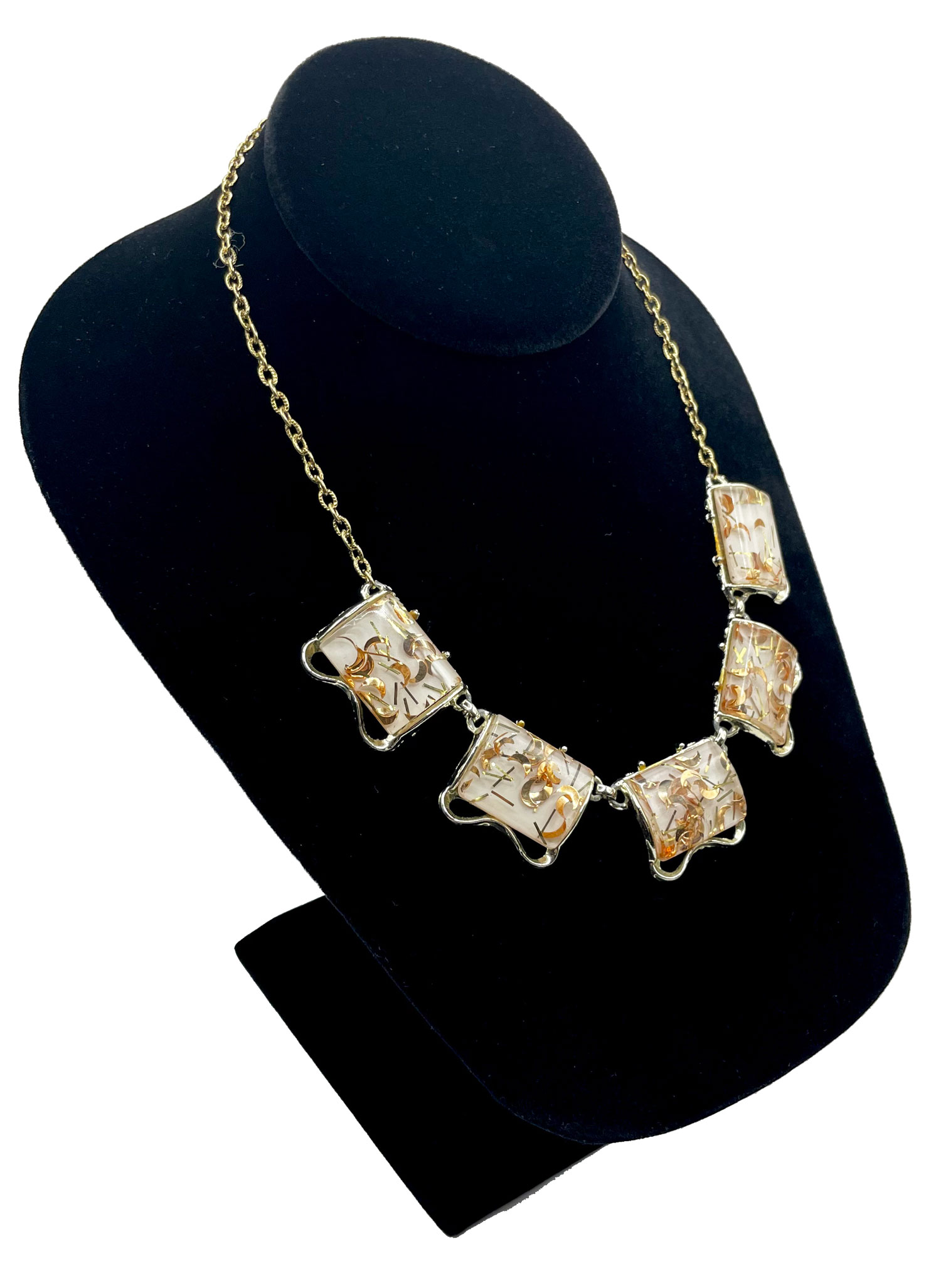 1950s Confetti Lucite Necklace