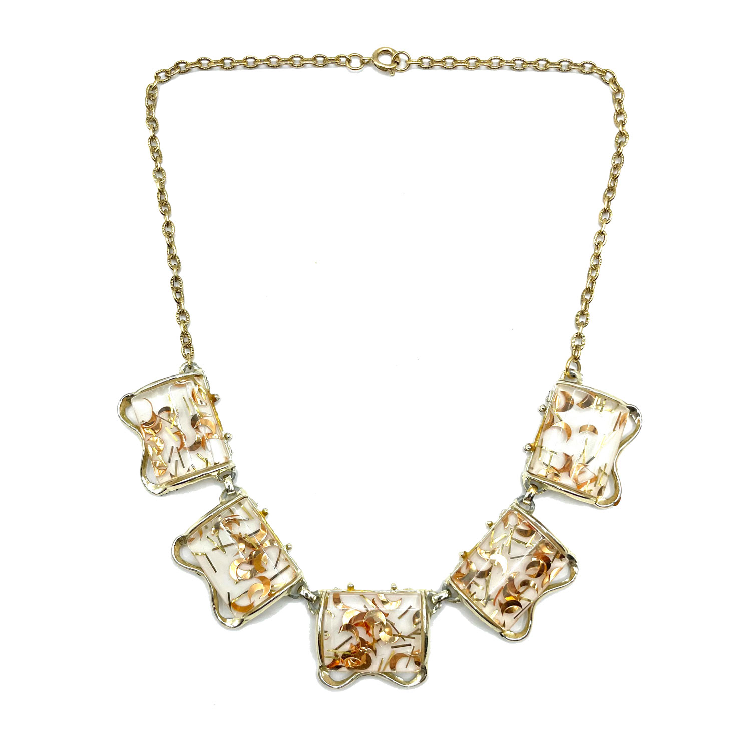 1950s Confetti Lucite Necklace