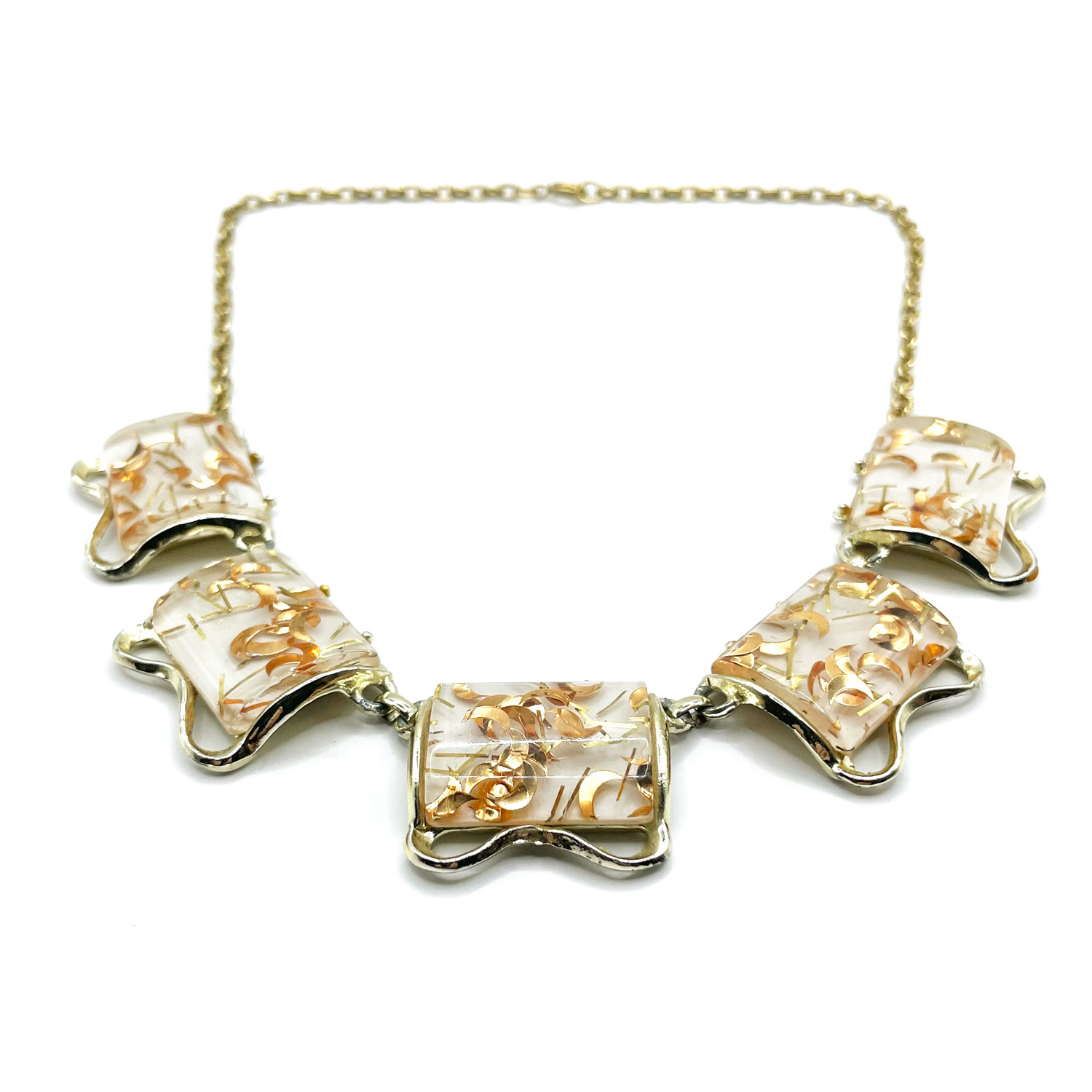 1950s Confetti Lucite Necklace