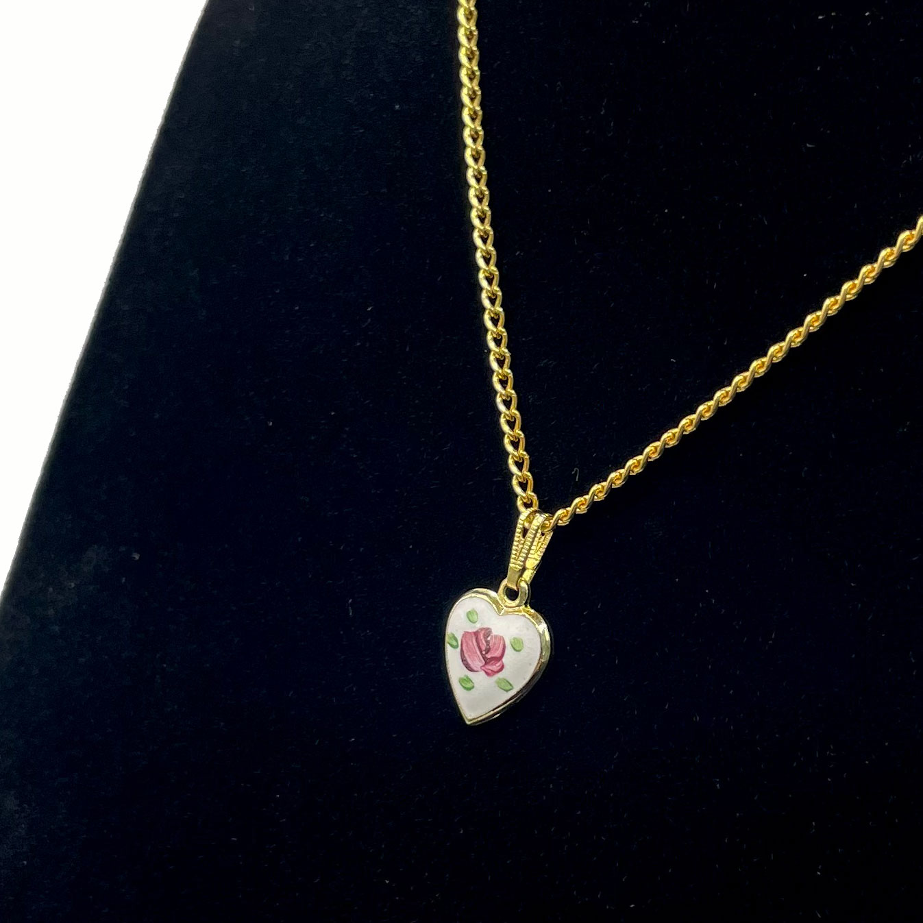 Park Lane enameled heart pendant