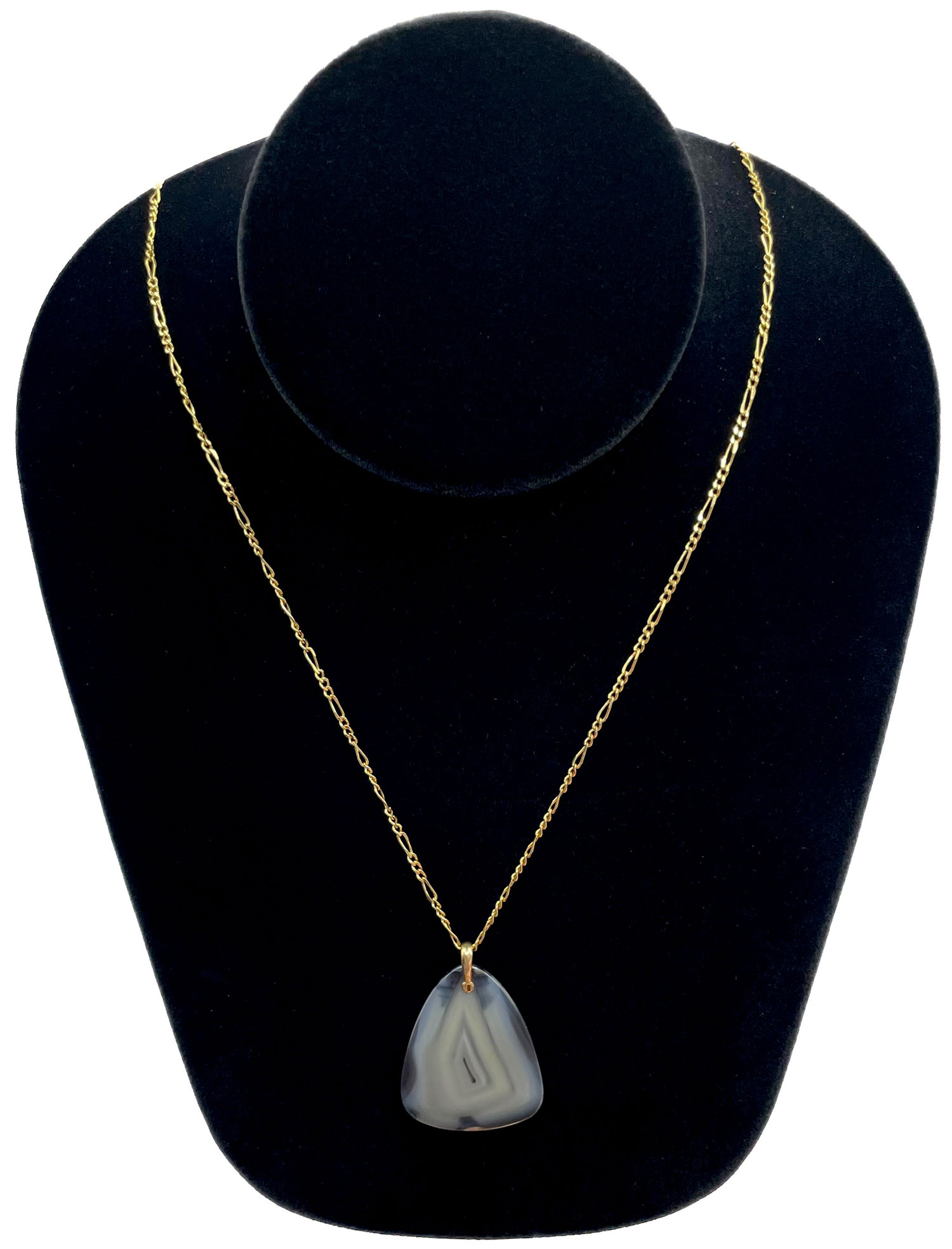 Art Deco agate pendant necklace