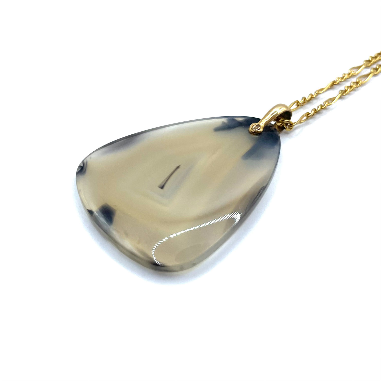 Art Deco agate pendant necklace