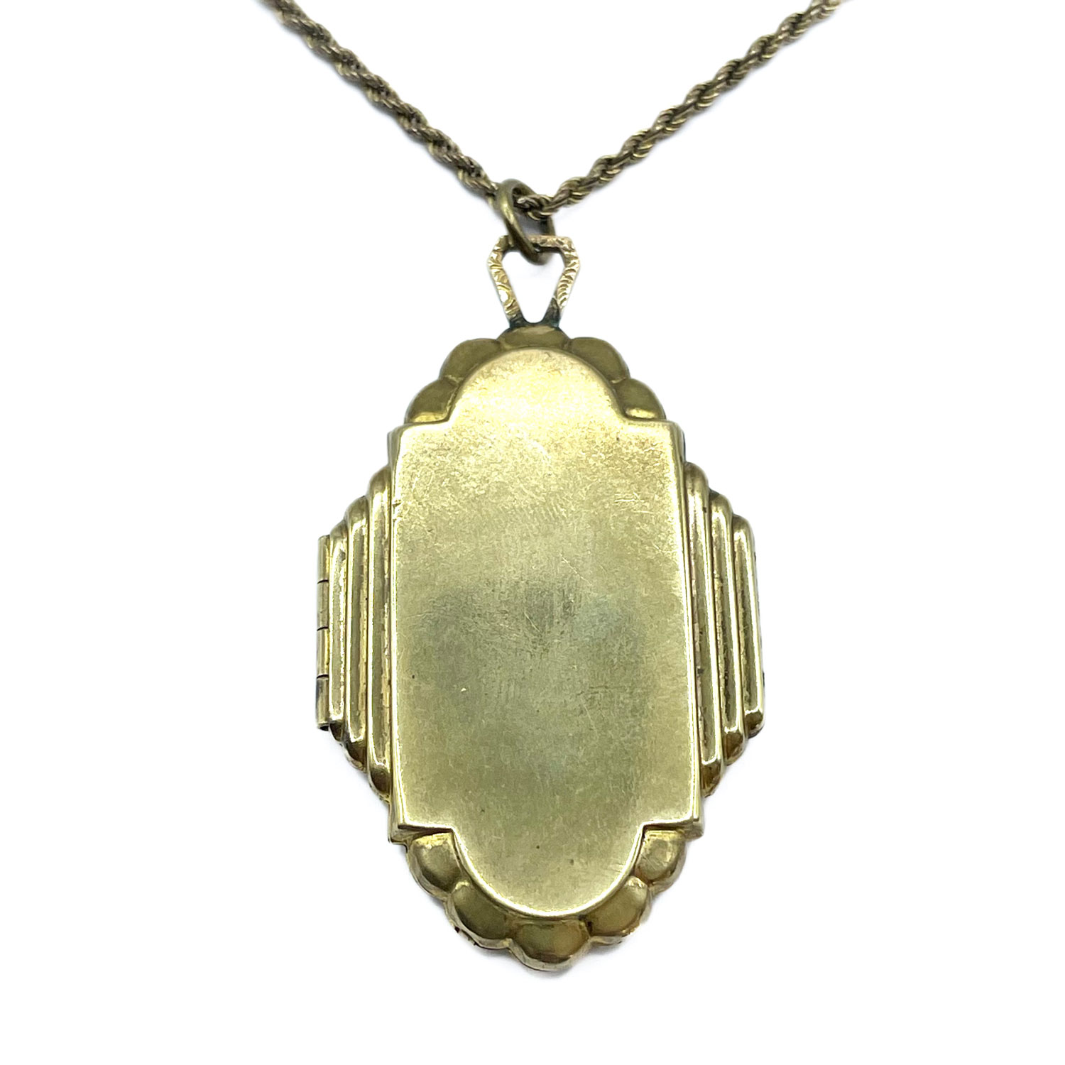 Art Deco locket pendant necklace