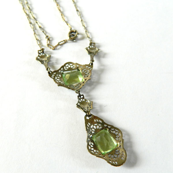 1920's Art Deco Filigree Necklace