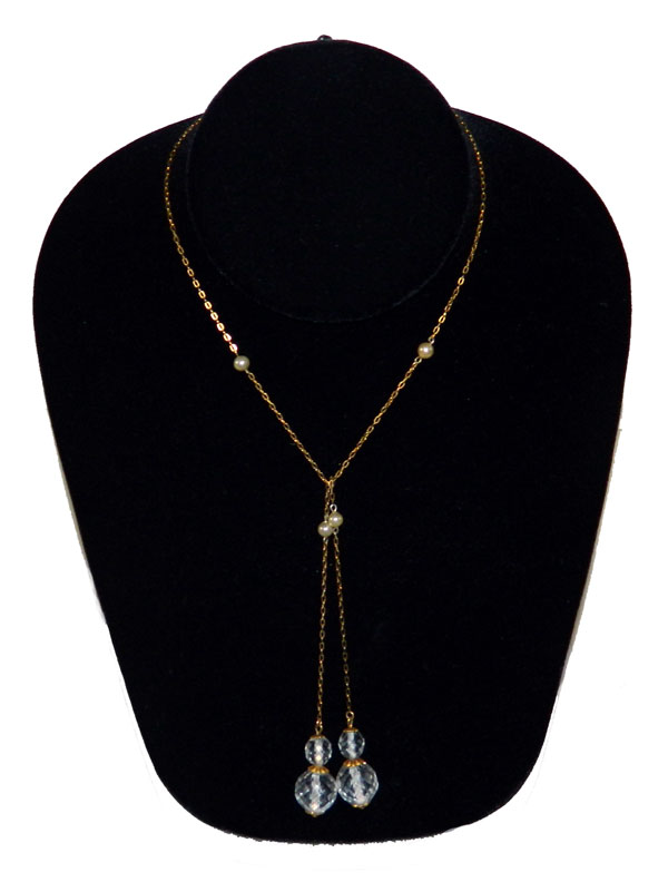 Crystal lariat necklace