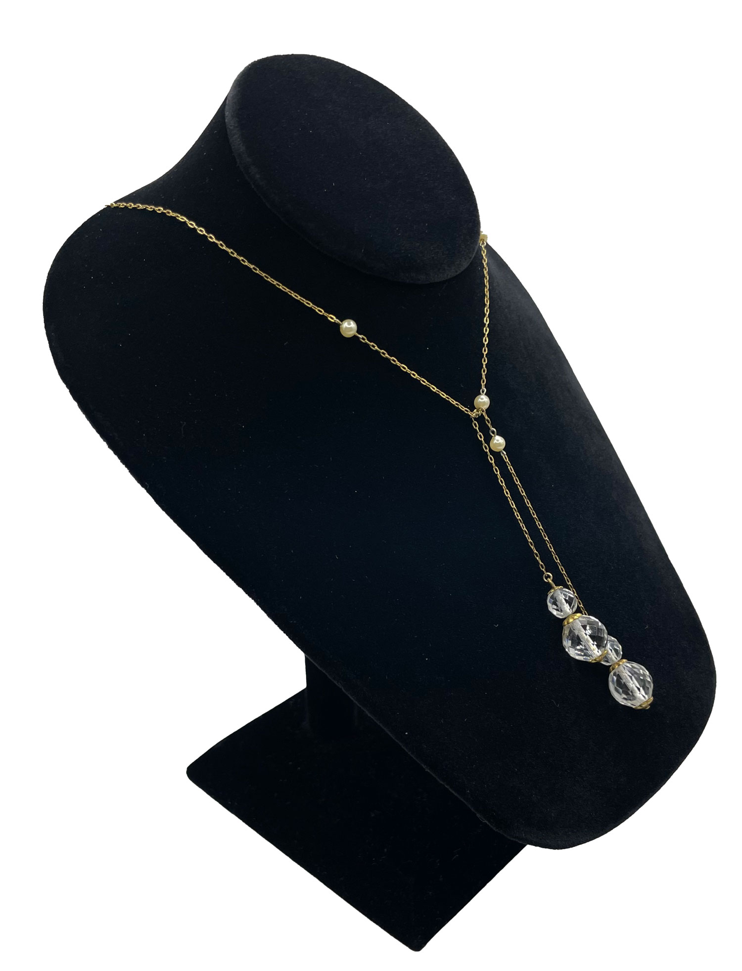 Crystal lariat necklace