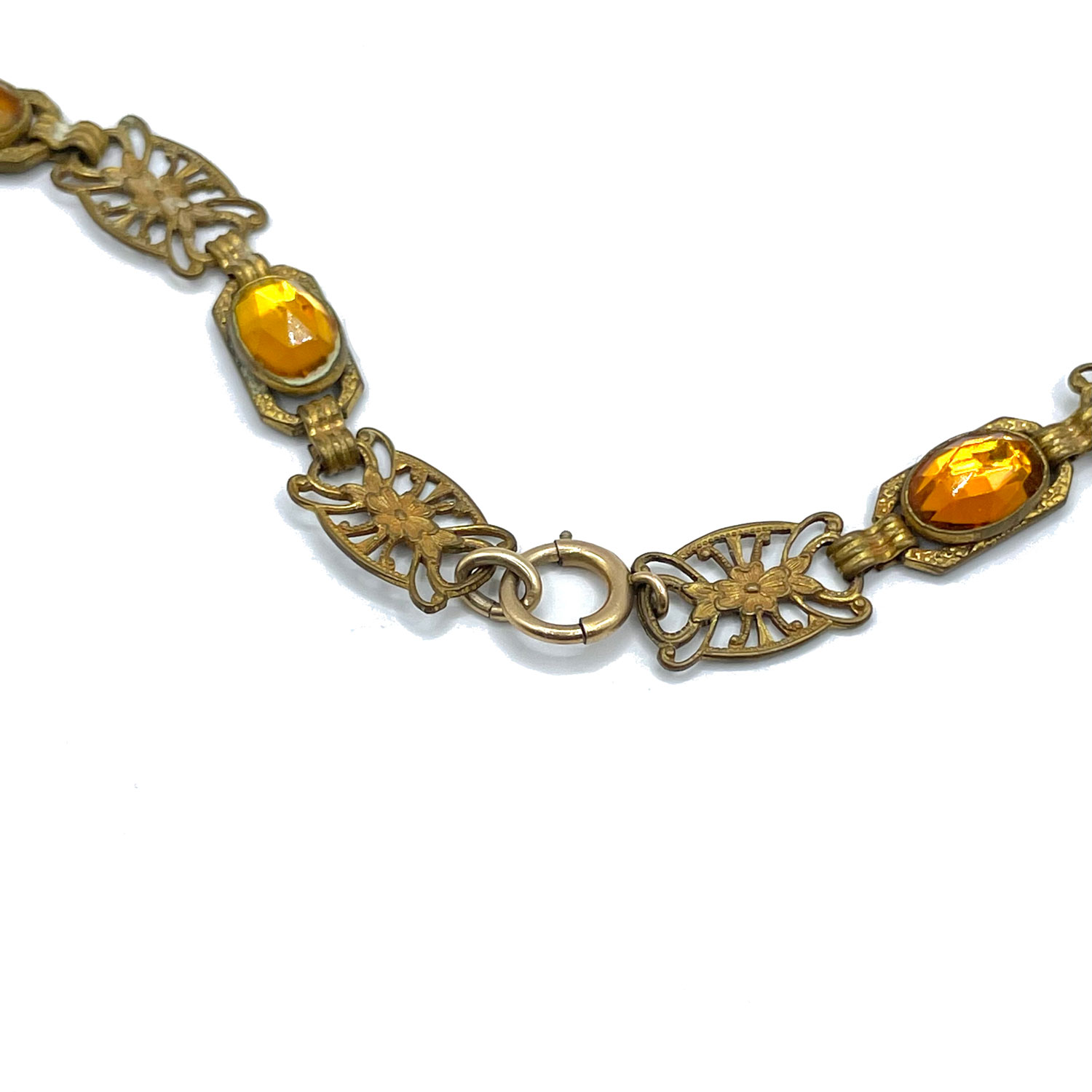 antique amber glass necklace