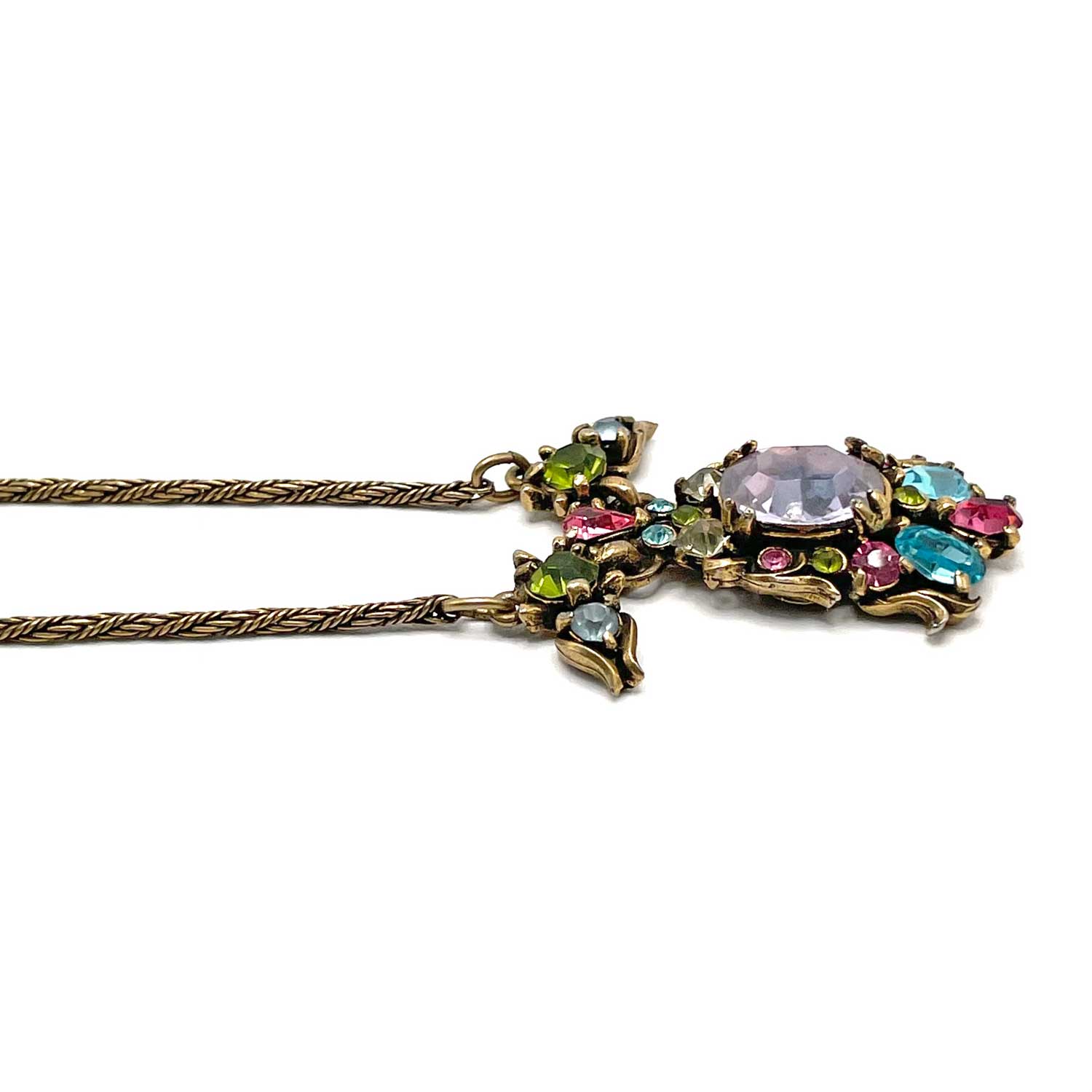Hollycraft rhinestone pendant necklace