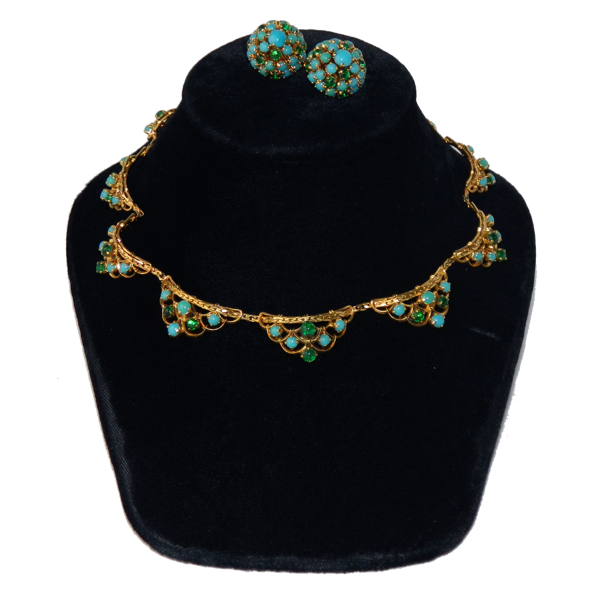 1960s Christian Dior rhinestone necklace set