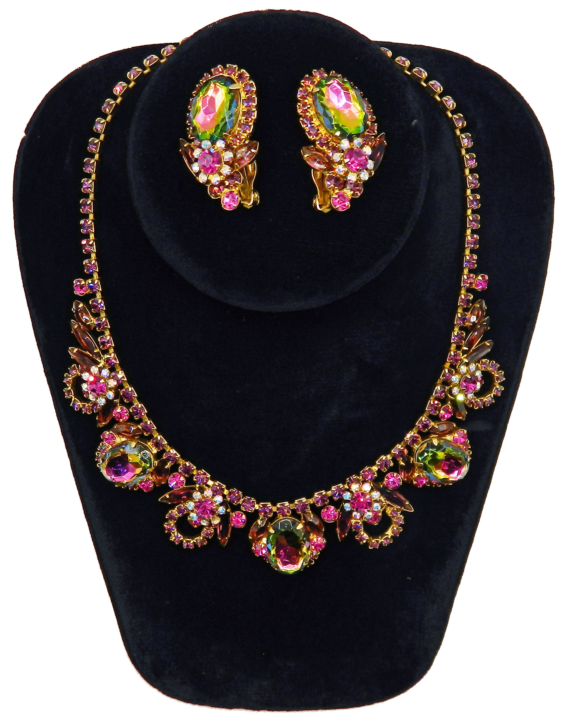 Juliana rhinestone necklace and earring set