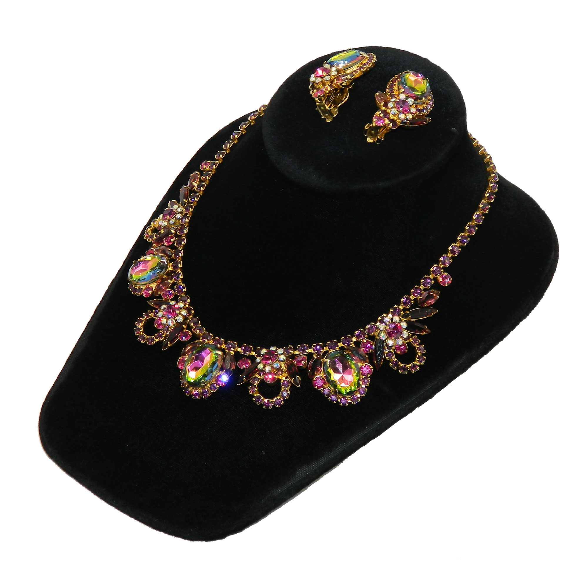 Juliana rhinestone necklace and earring set