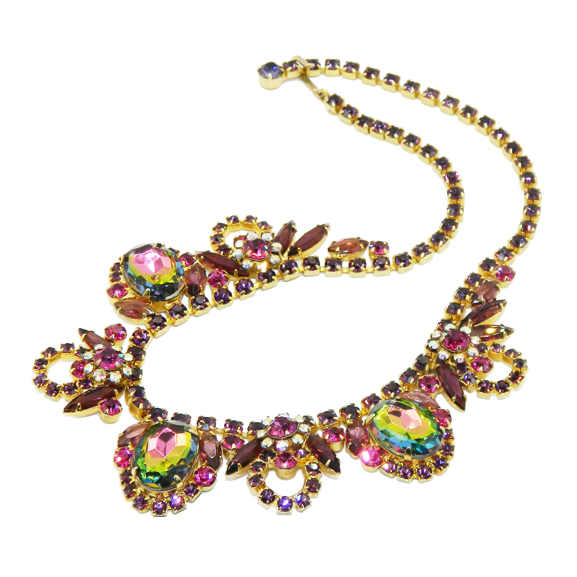 Juliana rhinestone necklace and earring set