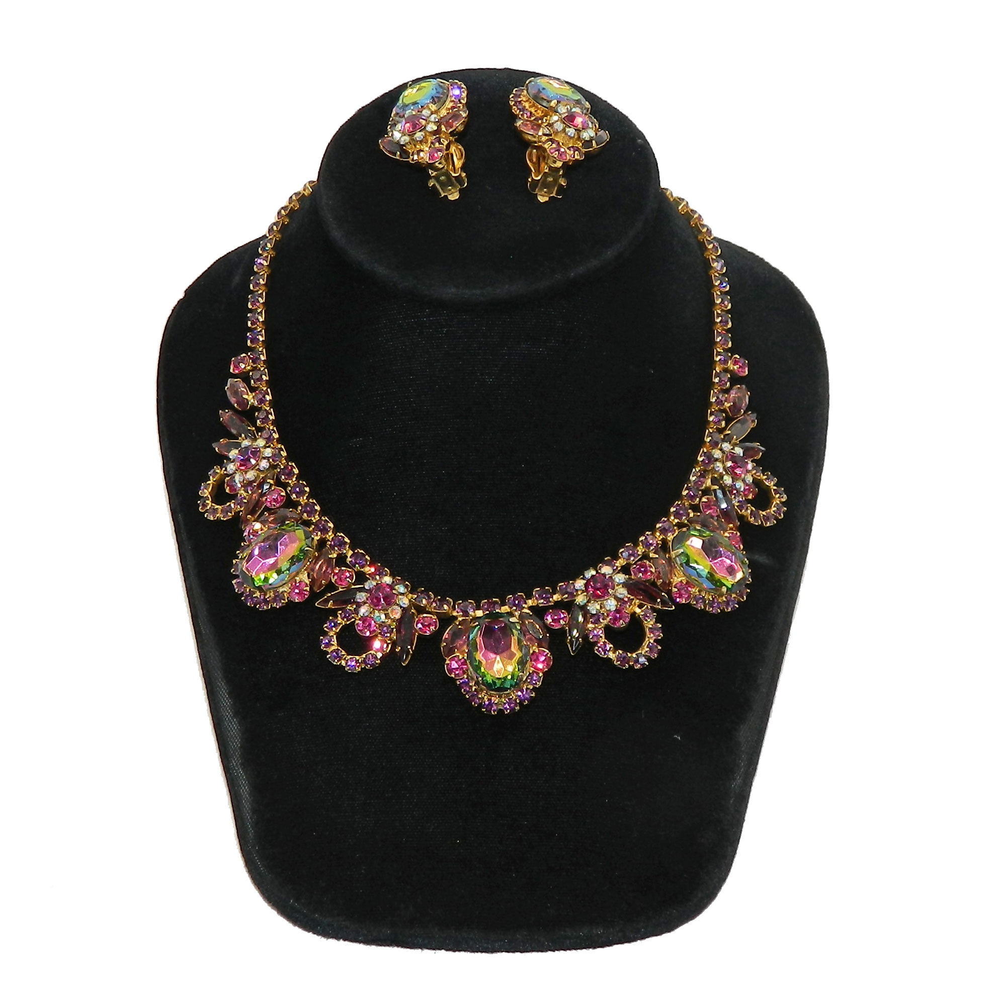 Juliana rhinestone necklace and earring set