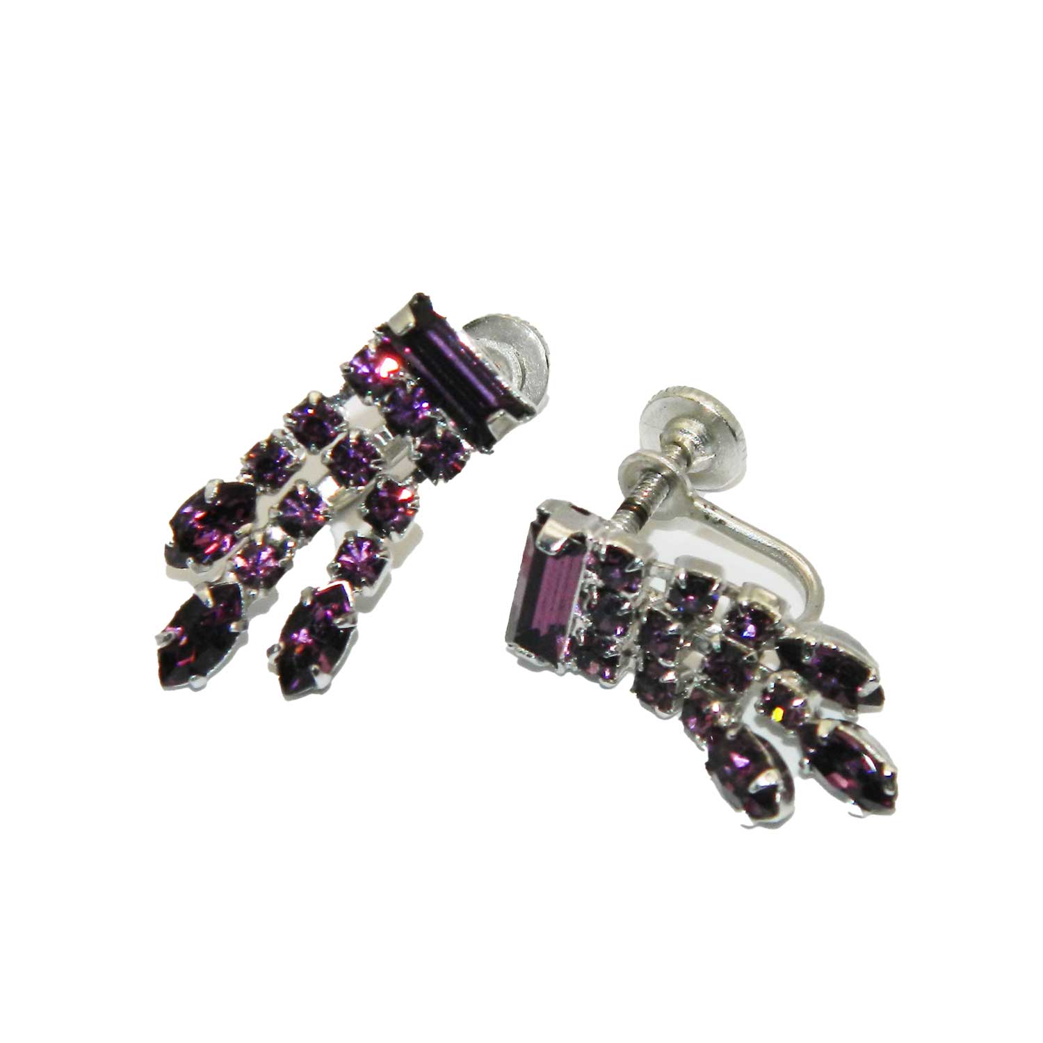 Wiesner purple rhinestone earrings