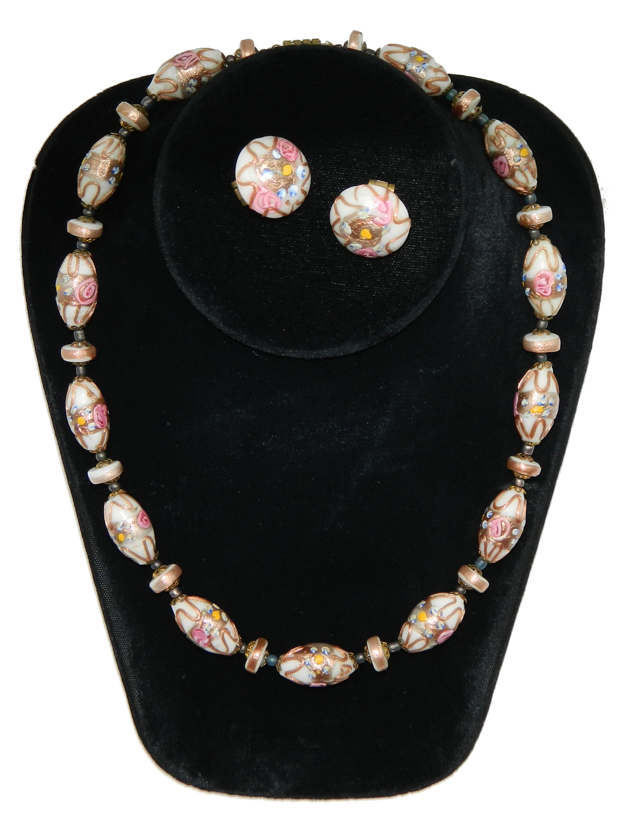 Italian wedding cake bead necklace set