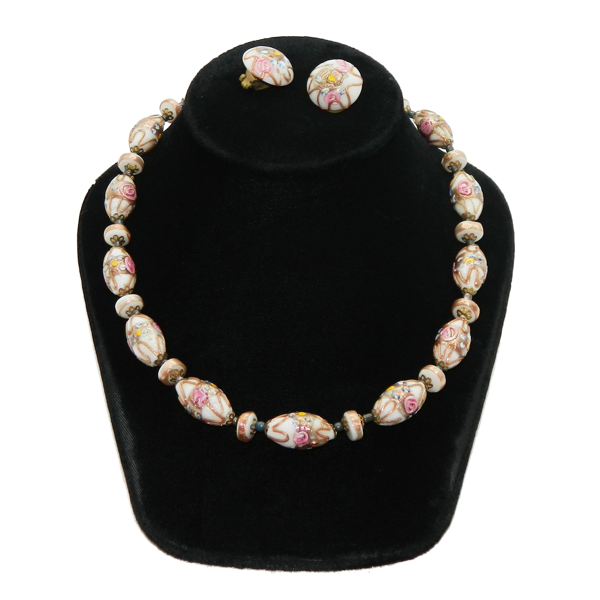 Italian wedding cake bead necklace set