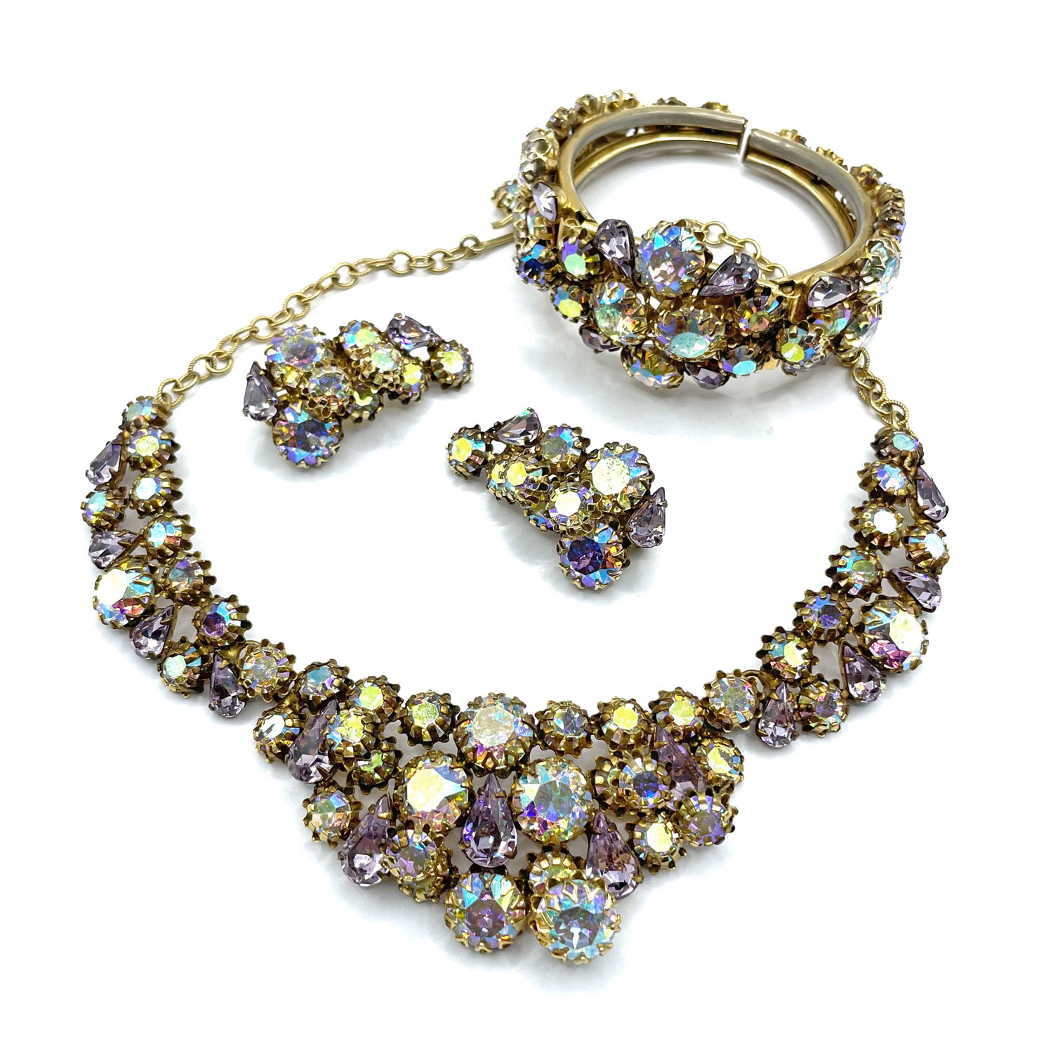 Hattie Carnegie rhinestone necklace set