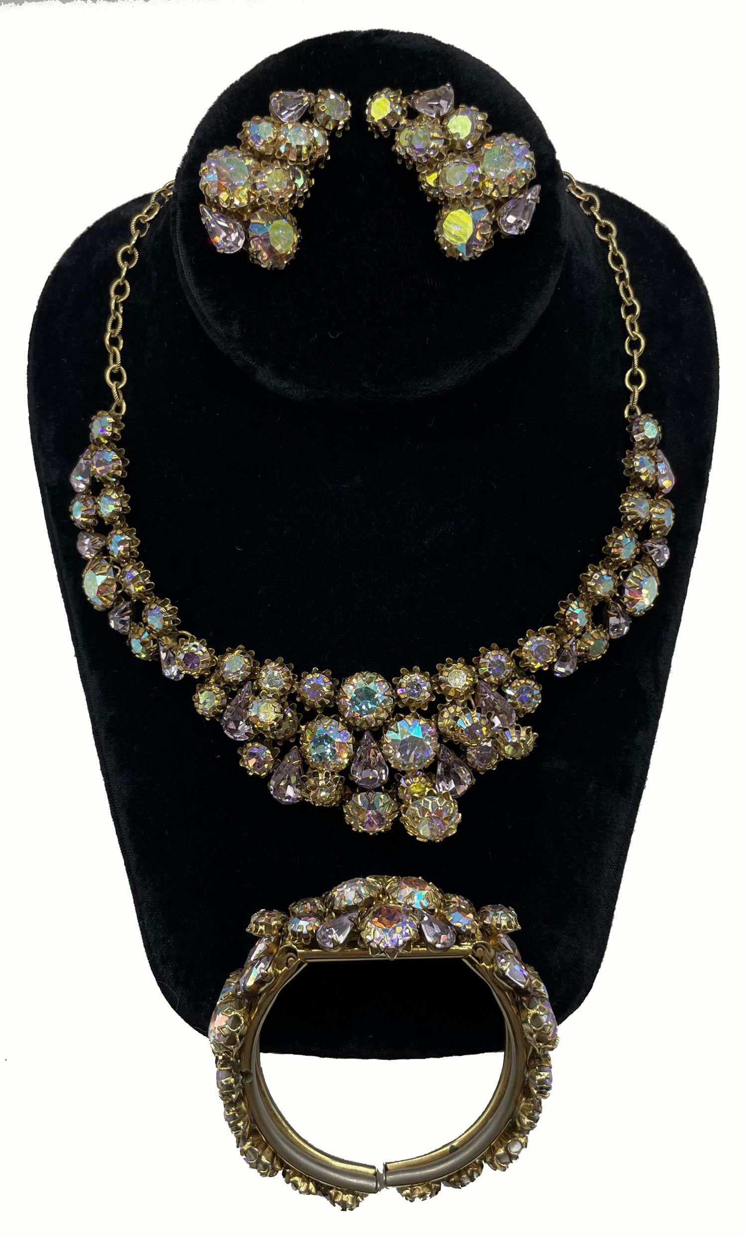 Hattie Carnegie rhinestone necklace set