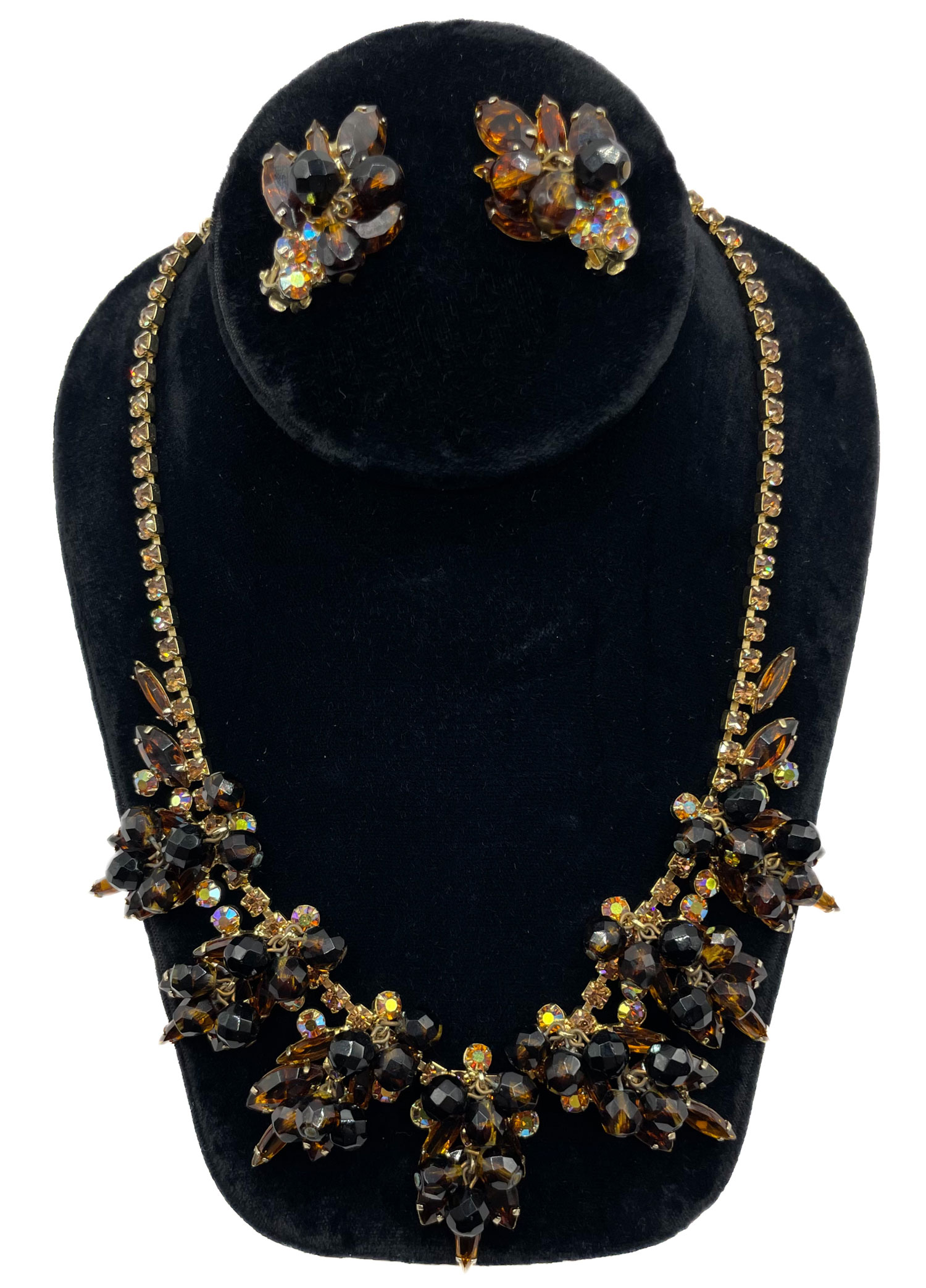 Juliana rhinestone necklace and earring set