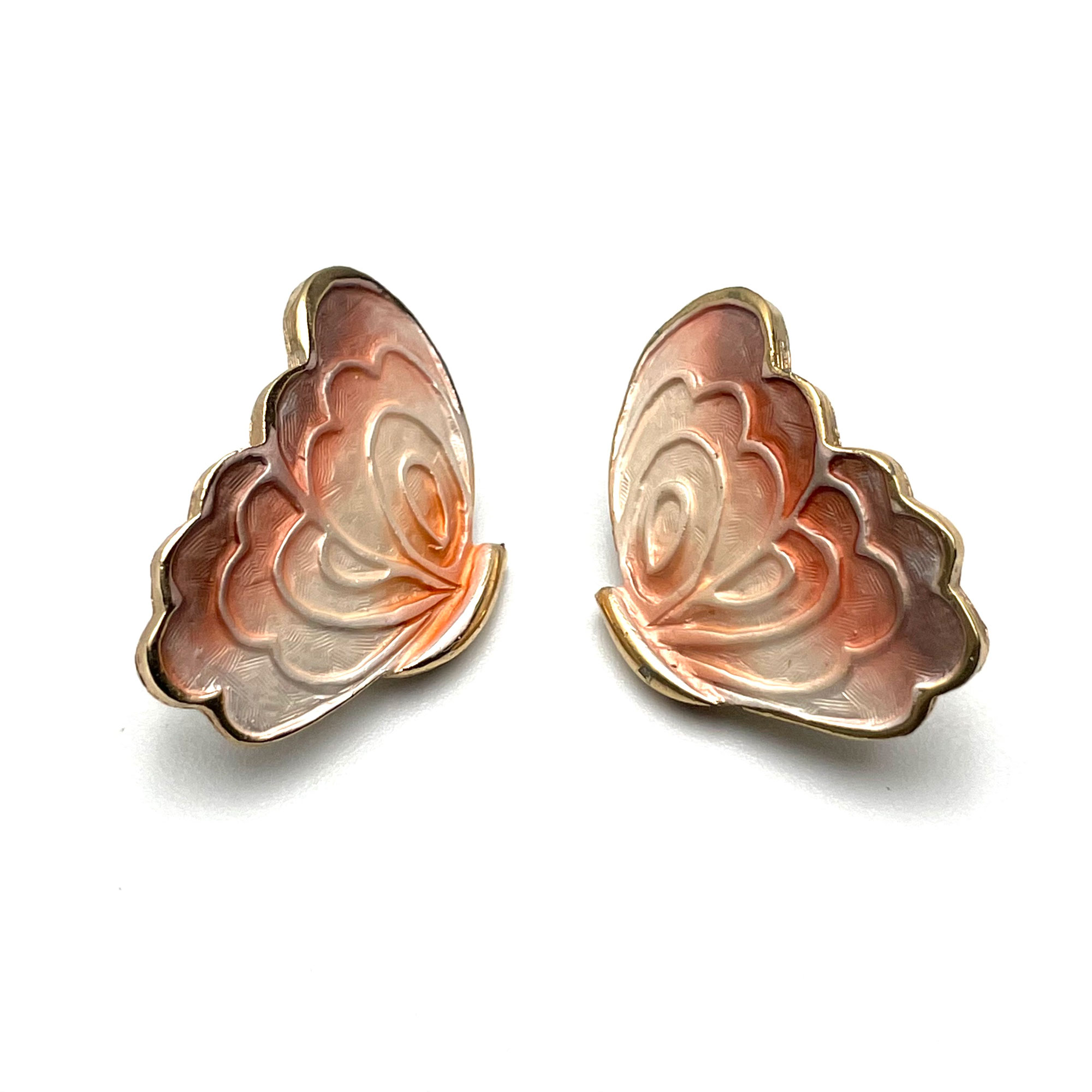 1970s butterfly pendant necklace and earring set