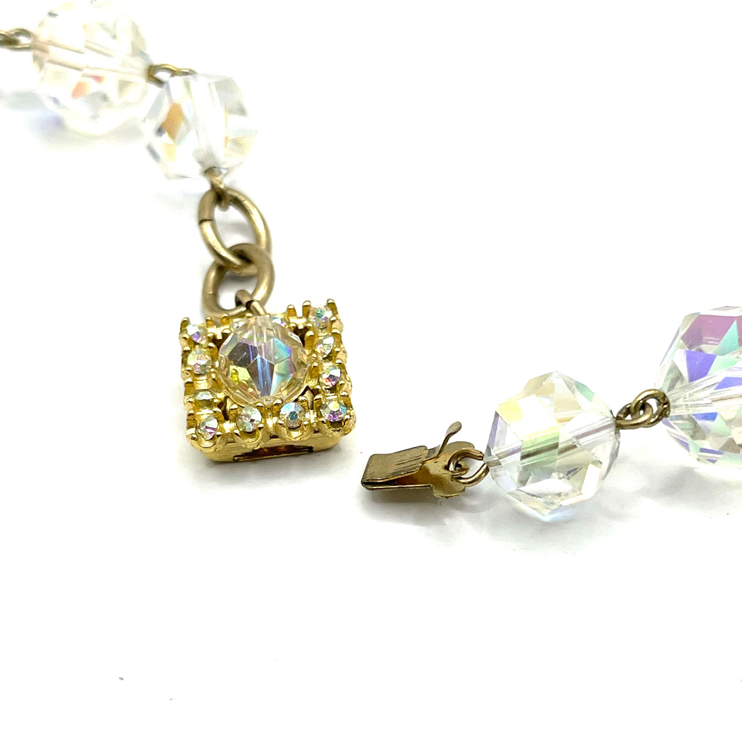 Aurora Borealis crystal necklace