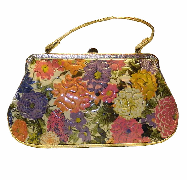 vintage 1960's floral handbag