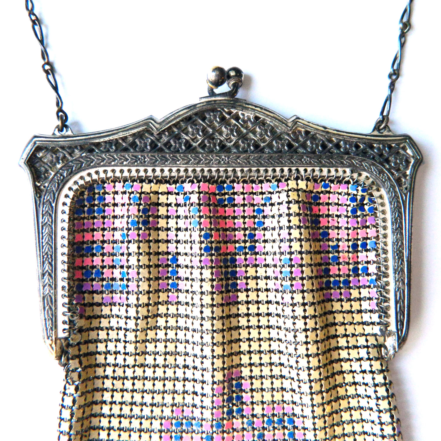 1920s Whiting and Davis mesh handbag