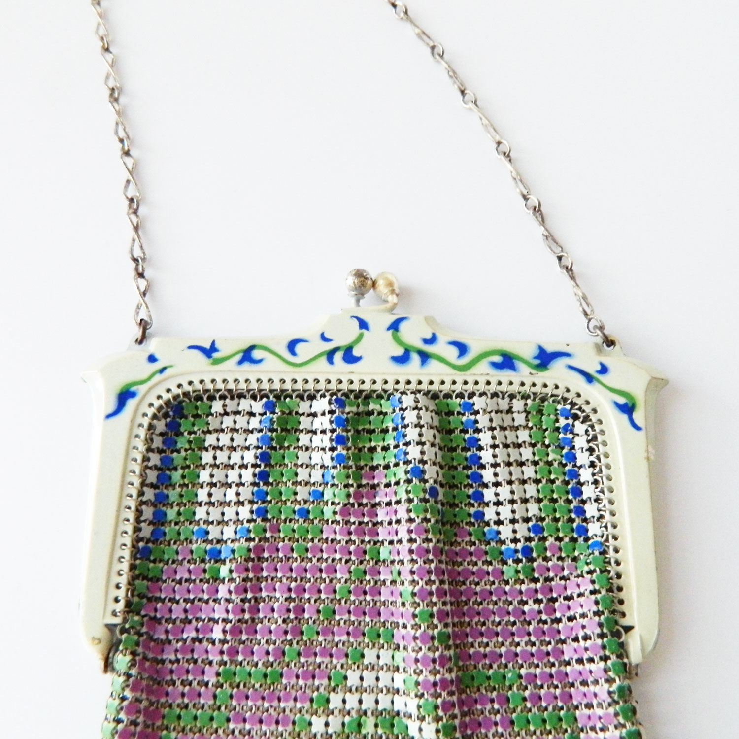 1920's Whiting and Davis mesh handbag