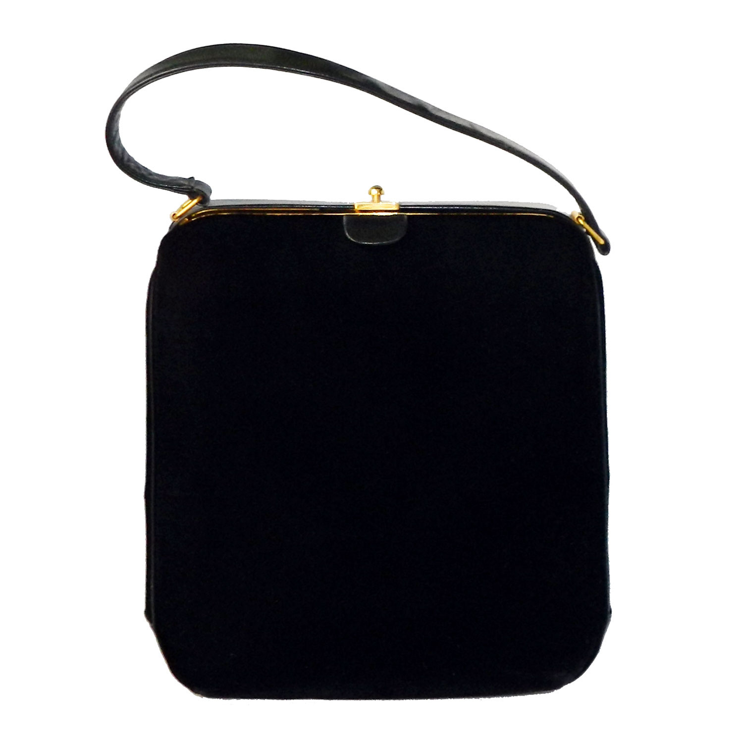 Vintage black velvet purse