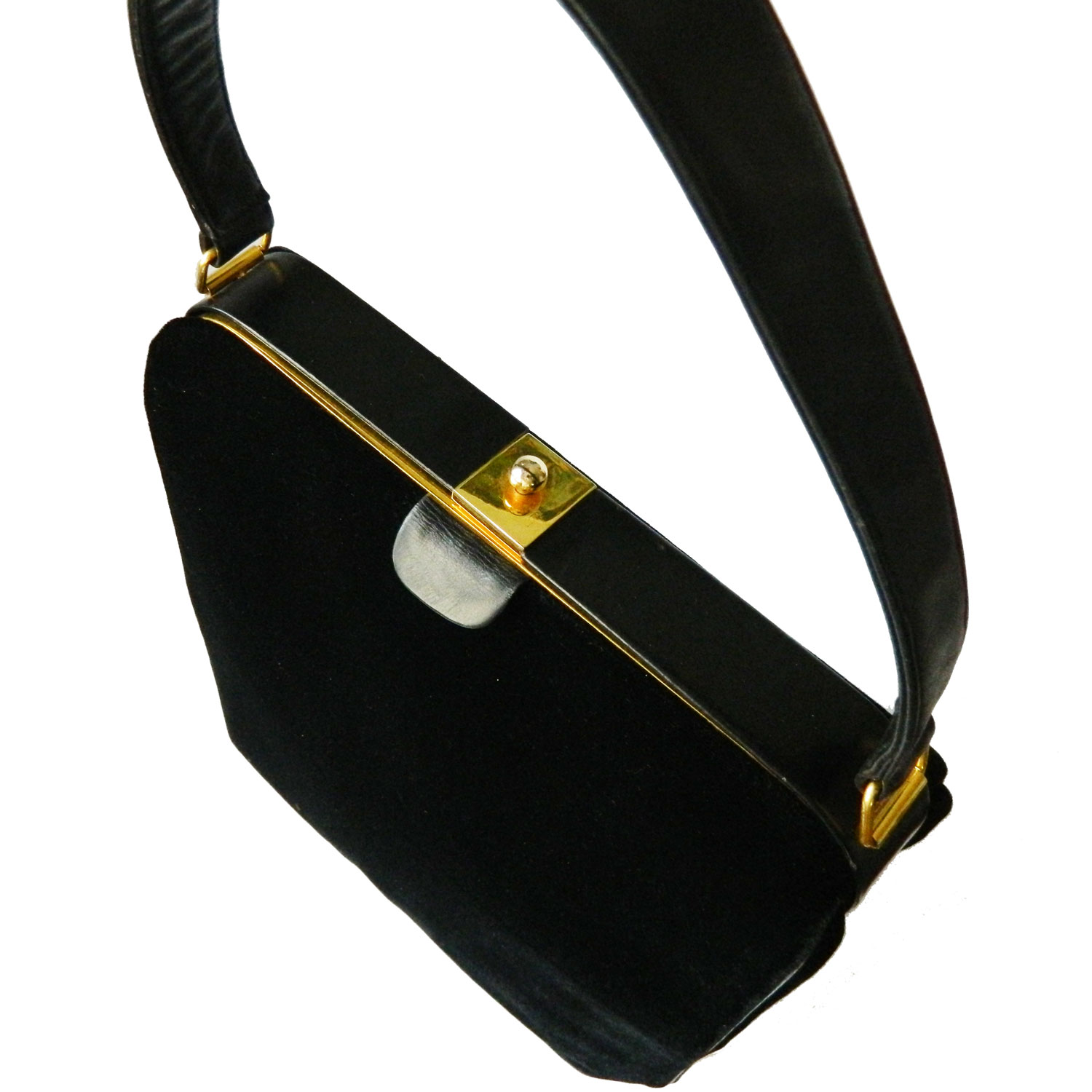 Vintage black velvet purse