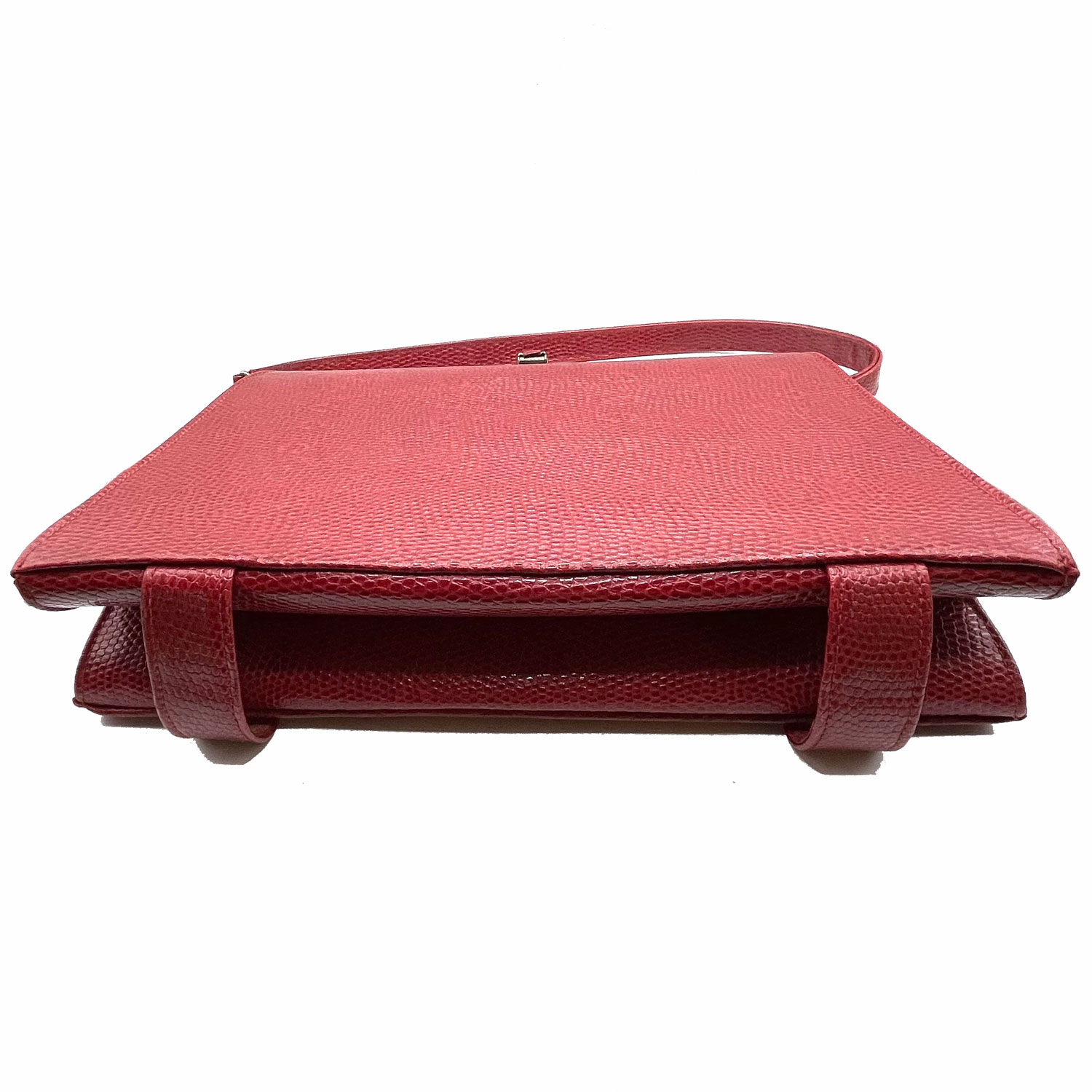 1960s Red Faux Lizard Leather Purse