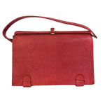 vintage red vinyl handbag