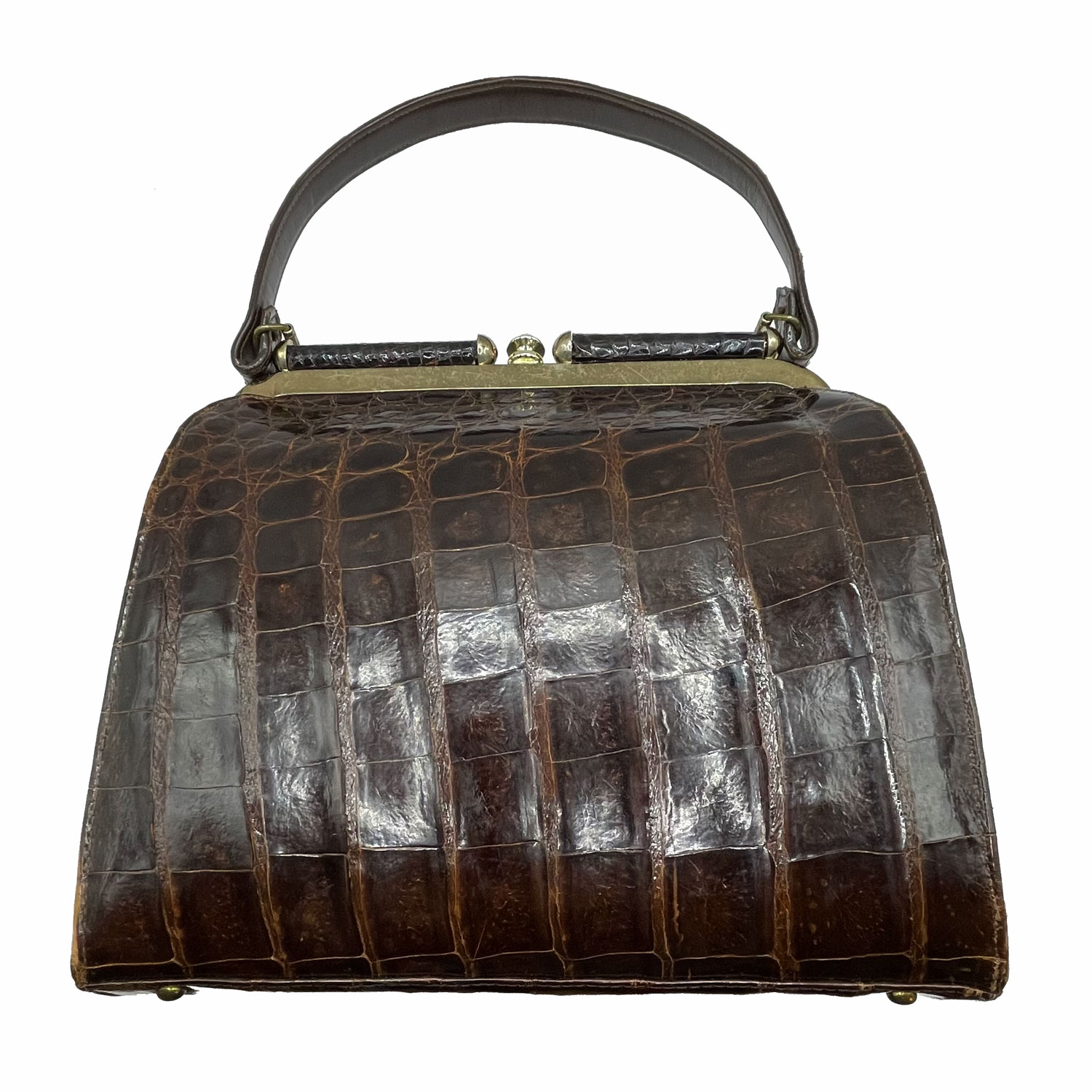 1950s aligator leather purse