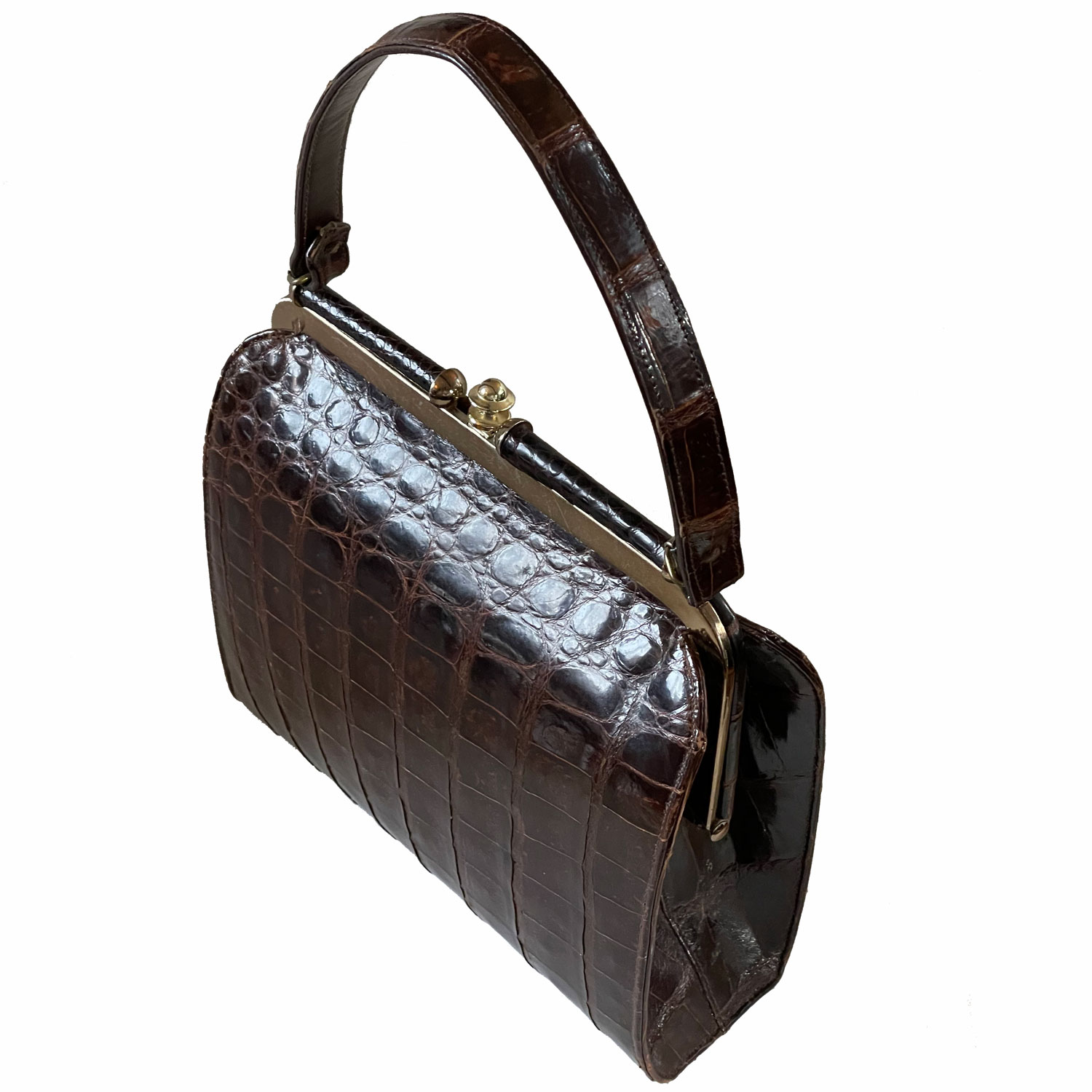 1950s aligator leather purse