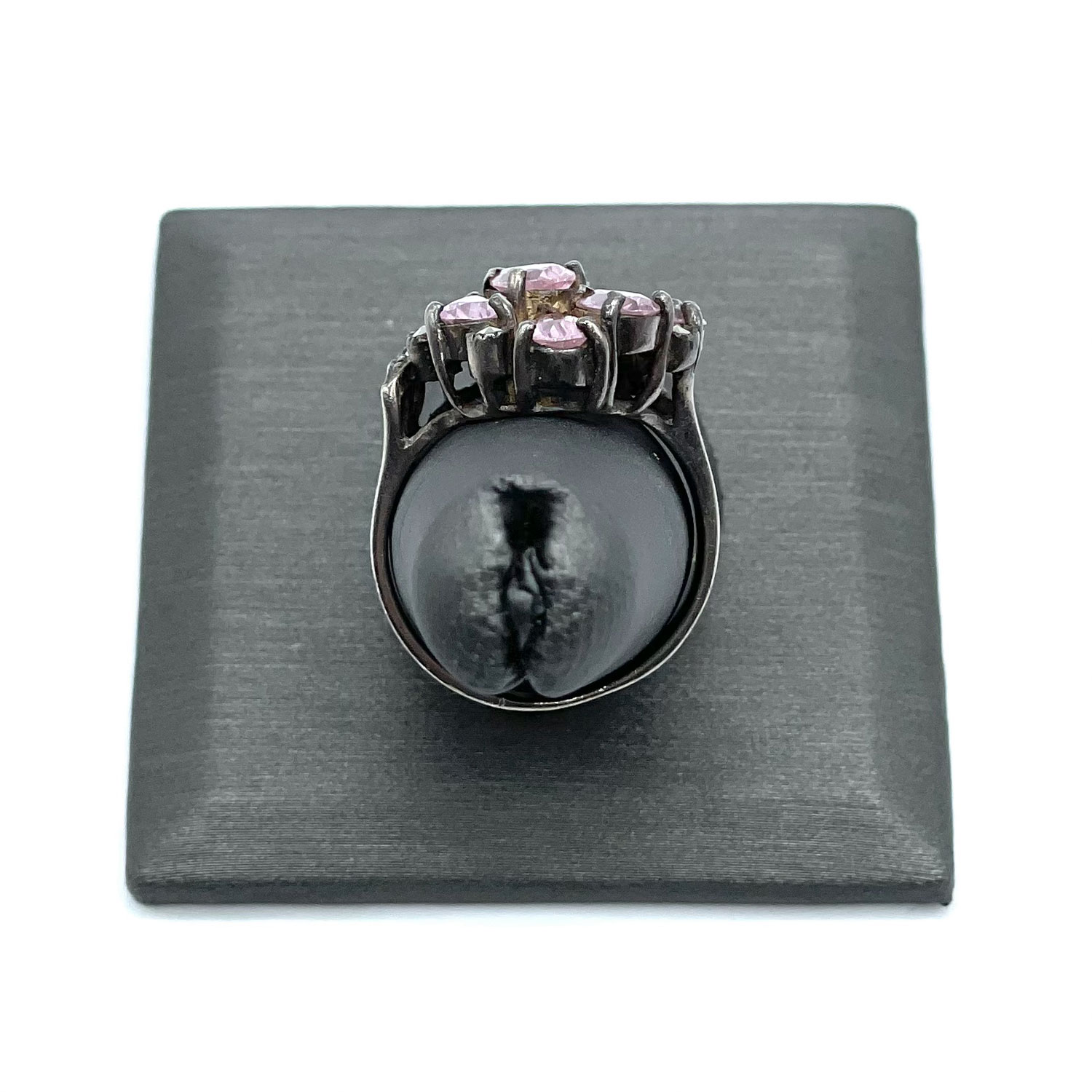 Pink zircon cocktail ring