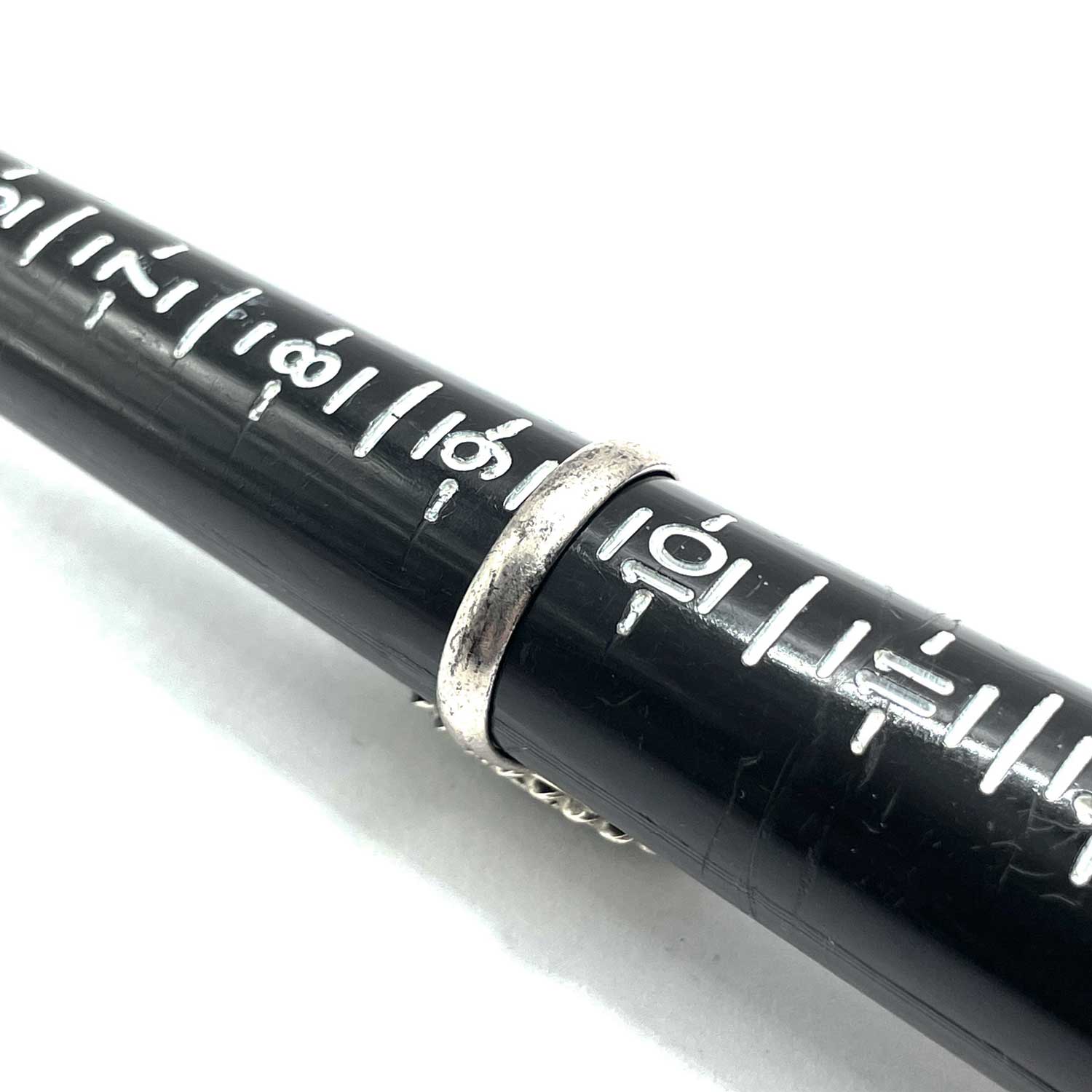 Vintage Indian green sterling silver ring