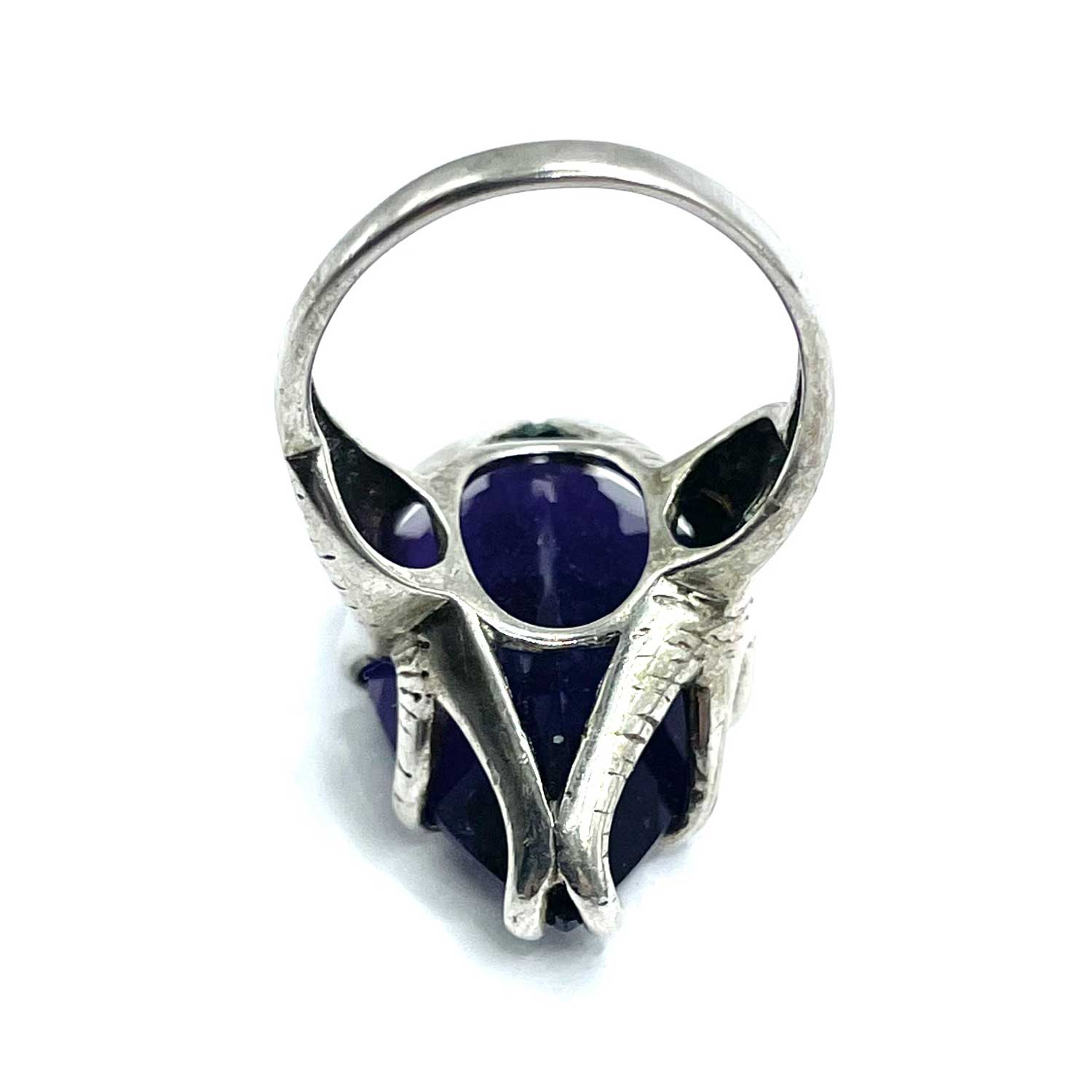 Purple sterling cocktail ring