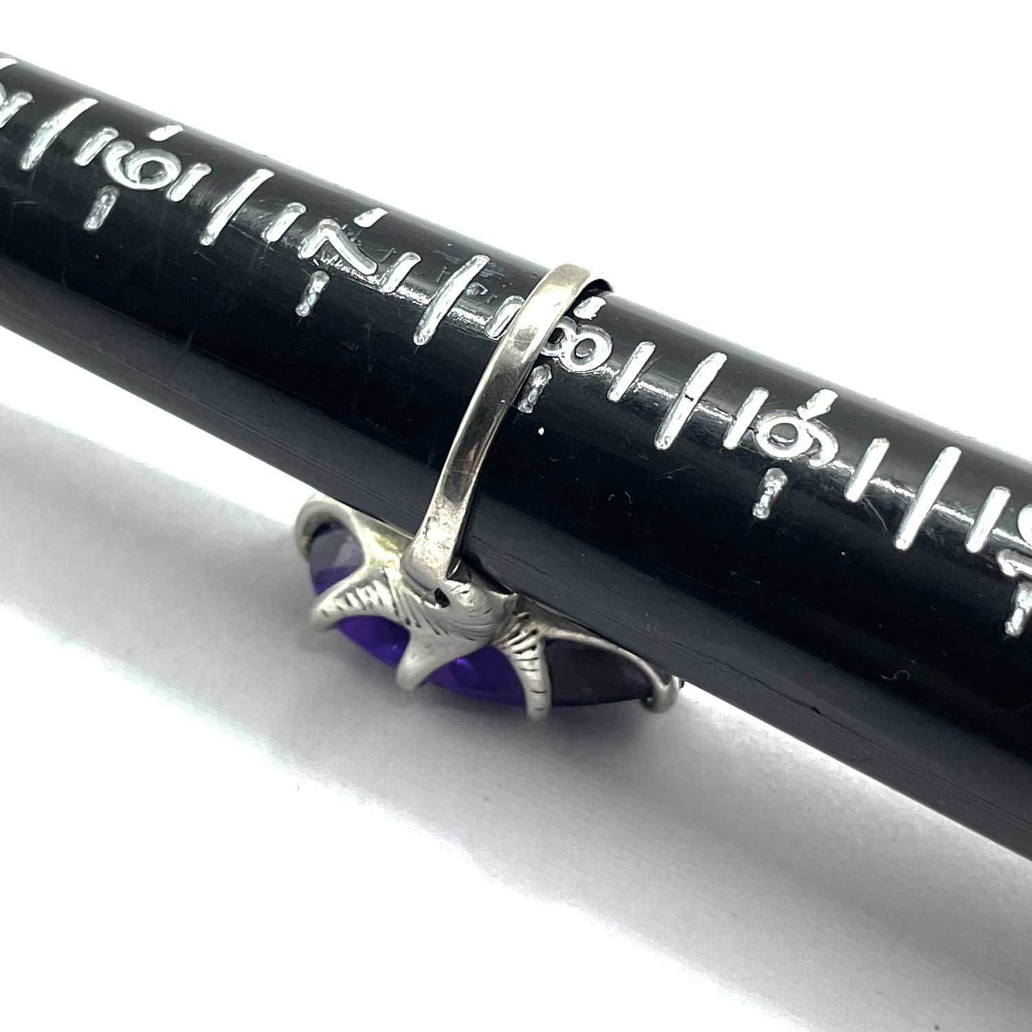 Purple sterling cocktail ring