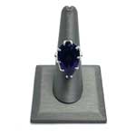 Purple sterling silver ring