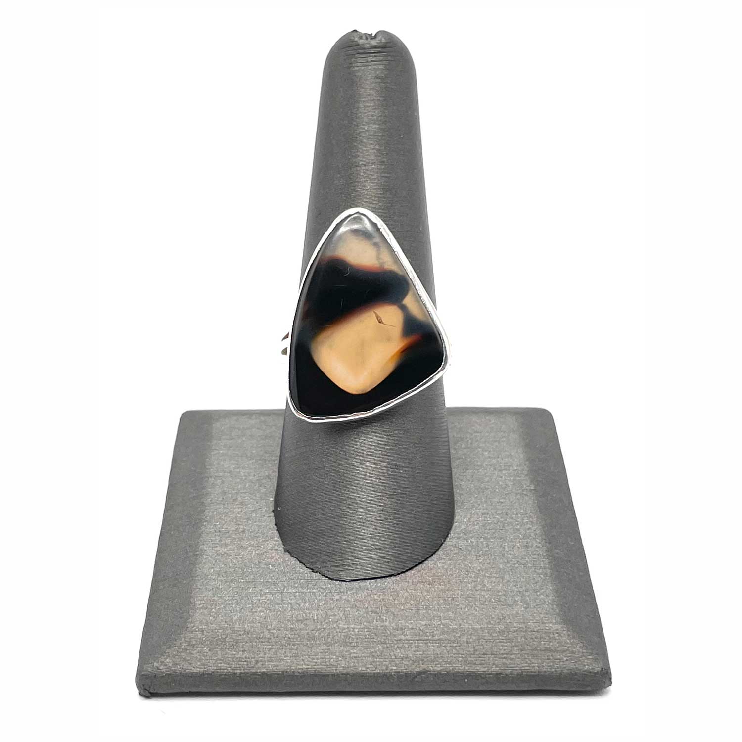 Sterling and agate ring